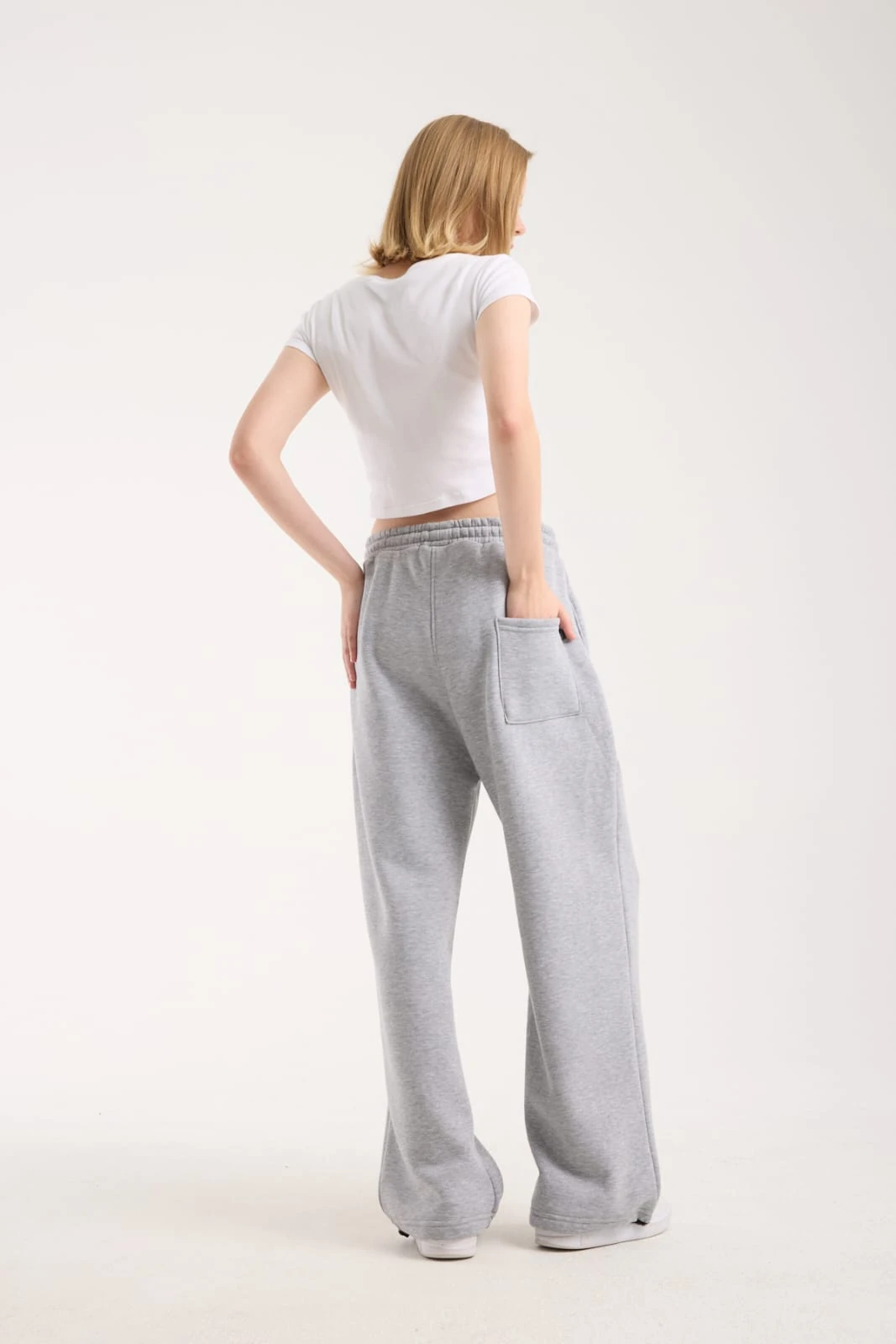 GİZMO KIŞLIK GRİ PREMİUM NAKIŞ DETAYLI ÜÇ İPLİK İÇ YÜZEYİ ŞARDONLU EŞOFMAN ALTI 