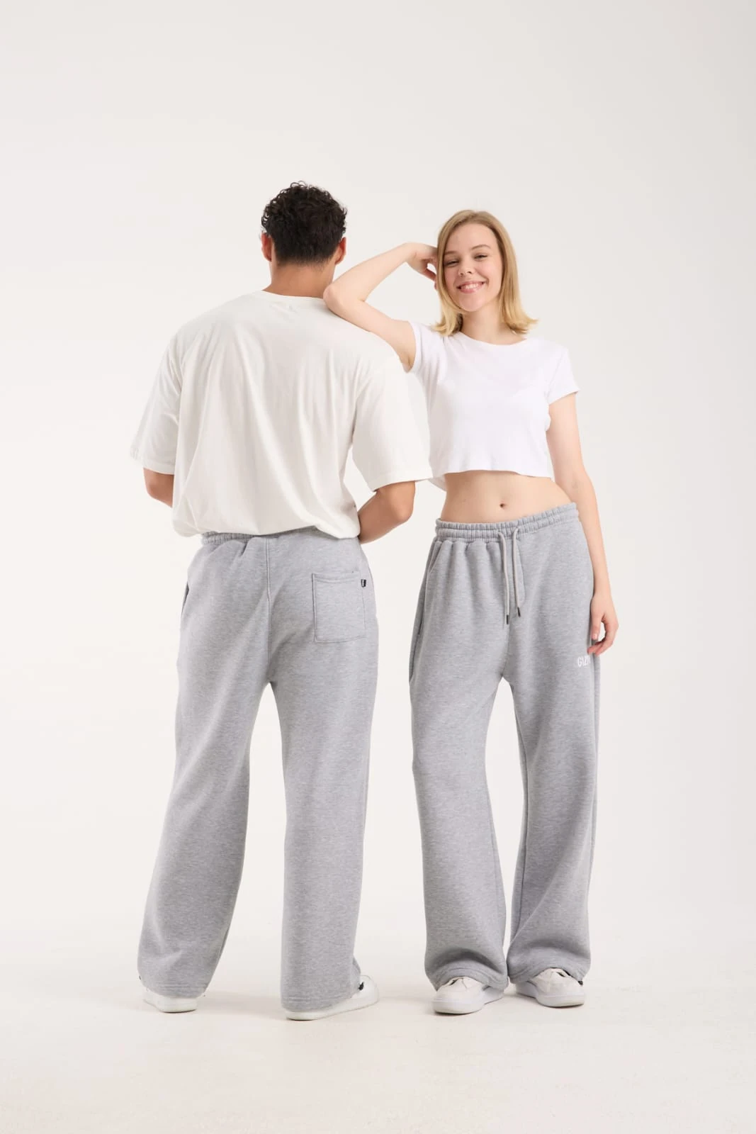 GİZMO KIŞLIK GRİ PREMİUM NAKIŞ DETAYLI ÜÇ İPLİK İÇ YÜZEYİ ŞARDONLU EŞOFMAN ALTI 