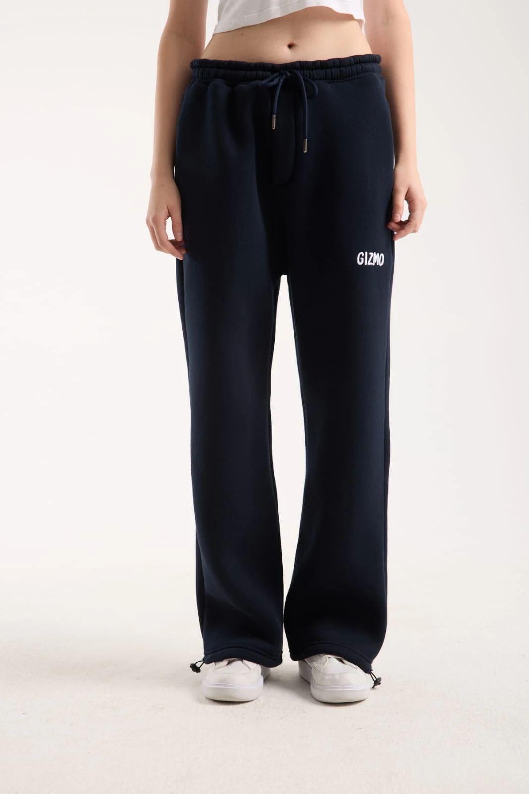 GİZMO KIŞLIK LACİVERT PREMİUM NAKIŞ DETAYLI ÜÇ İPLİK İÇ YÜZEYİ ŞARDONLU EŞOFMAN ALTI 