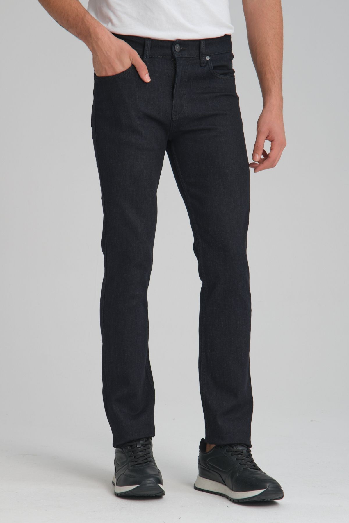 Regular Fit İçi Şardonlu Kot Pantolon - lacivert