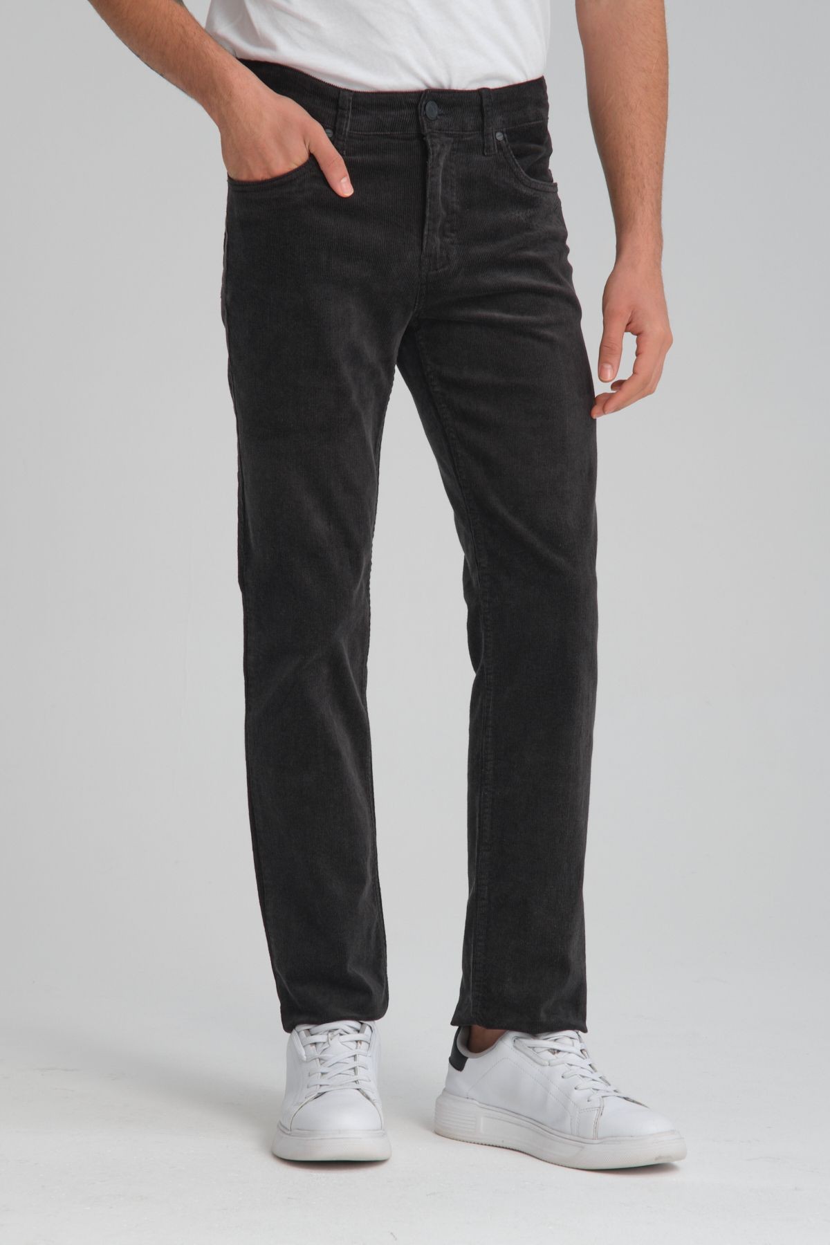 Regular Fit Kadife Pantolon