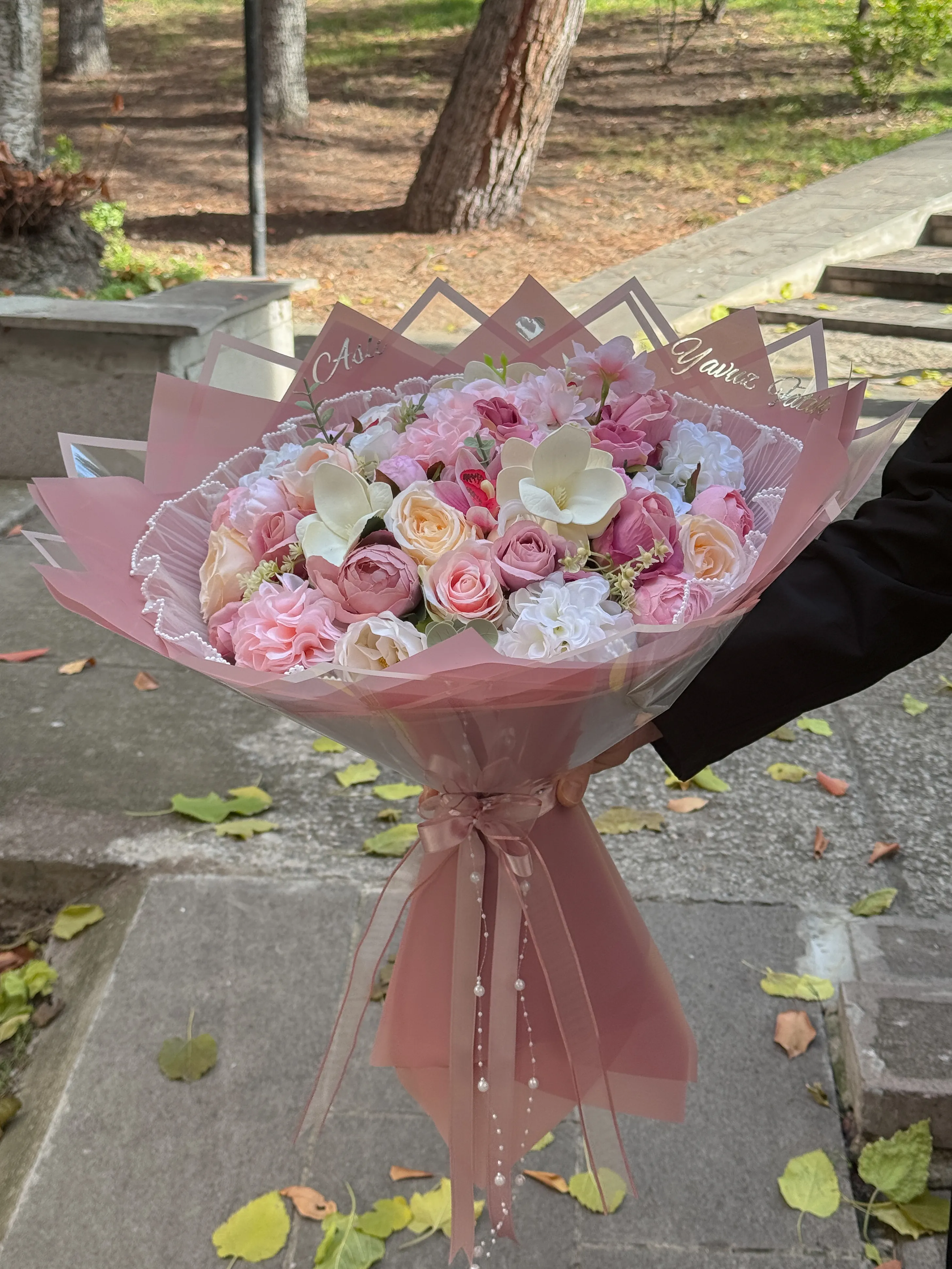 Kız İsteme Çiçeği, Söz Nişan Buketi Yapay Çiçek ve Çikolata 