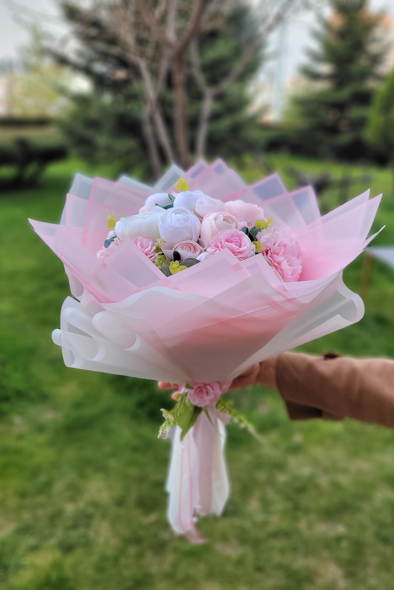 El Buketi İsteme Çiçeği Söz Nişan Hazırlıkları 14 Şubat Sevgililer, Doğum Günü Hediye Fikirleri - Pembe Renk