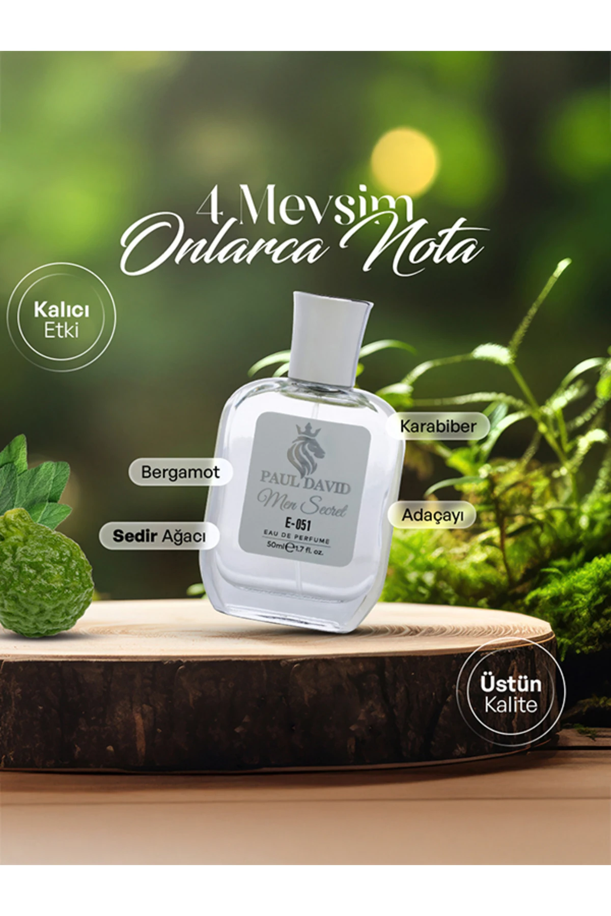 Hediyelik Set Özel Erkek Edp Parfüm Ve Siyah Deri Kartlık - E-051