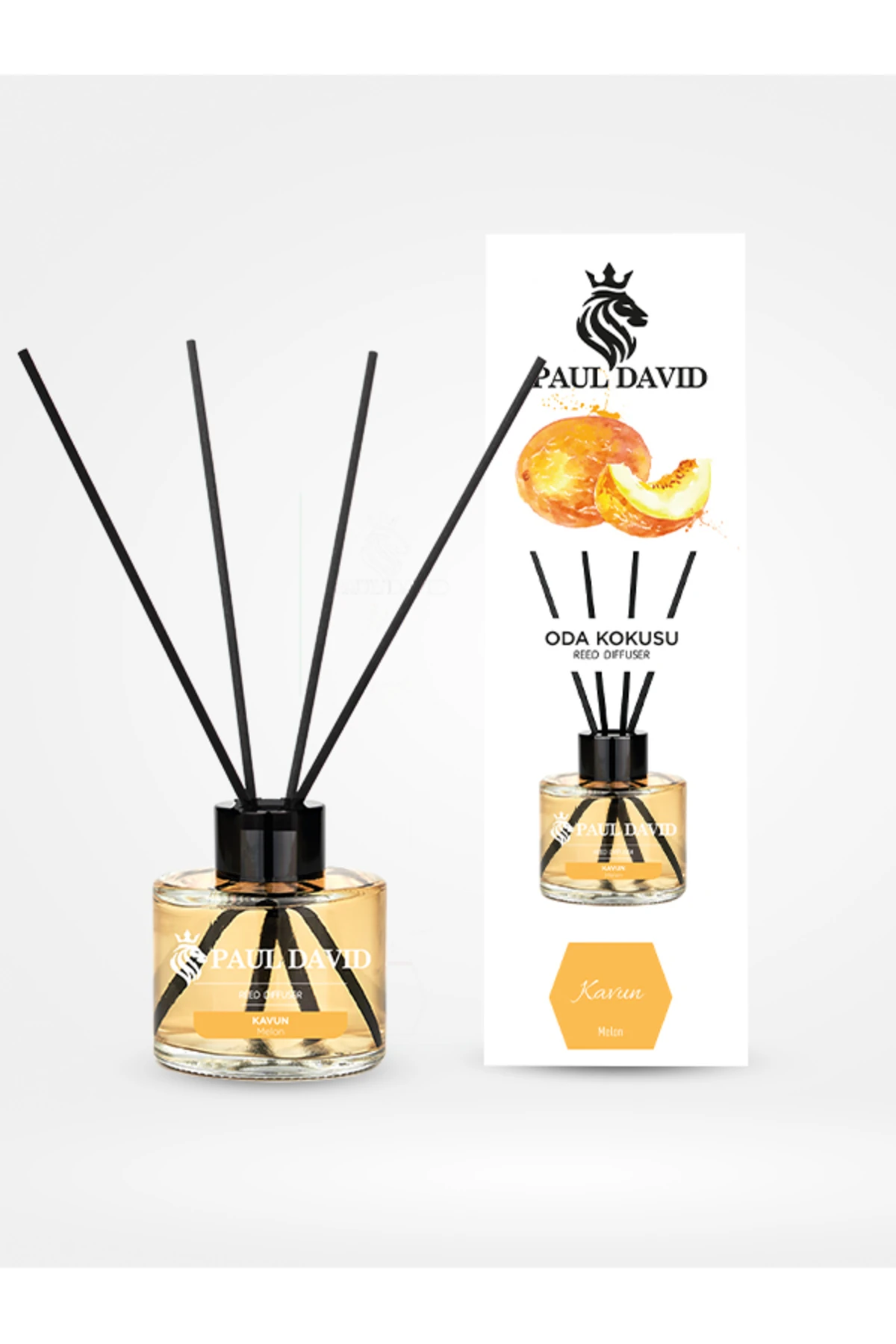 Kavun Yüksek Koku Yayılımlı Dekoratif Bambu Çubuklu Oda Kokusu 145 ml