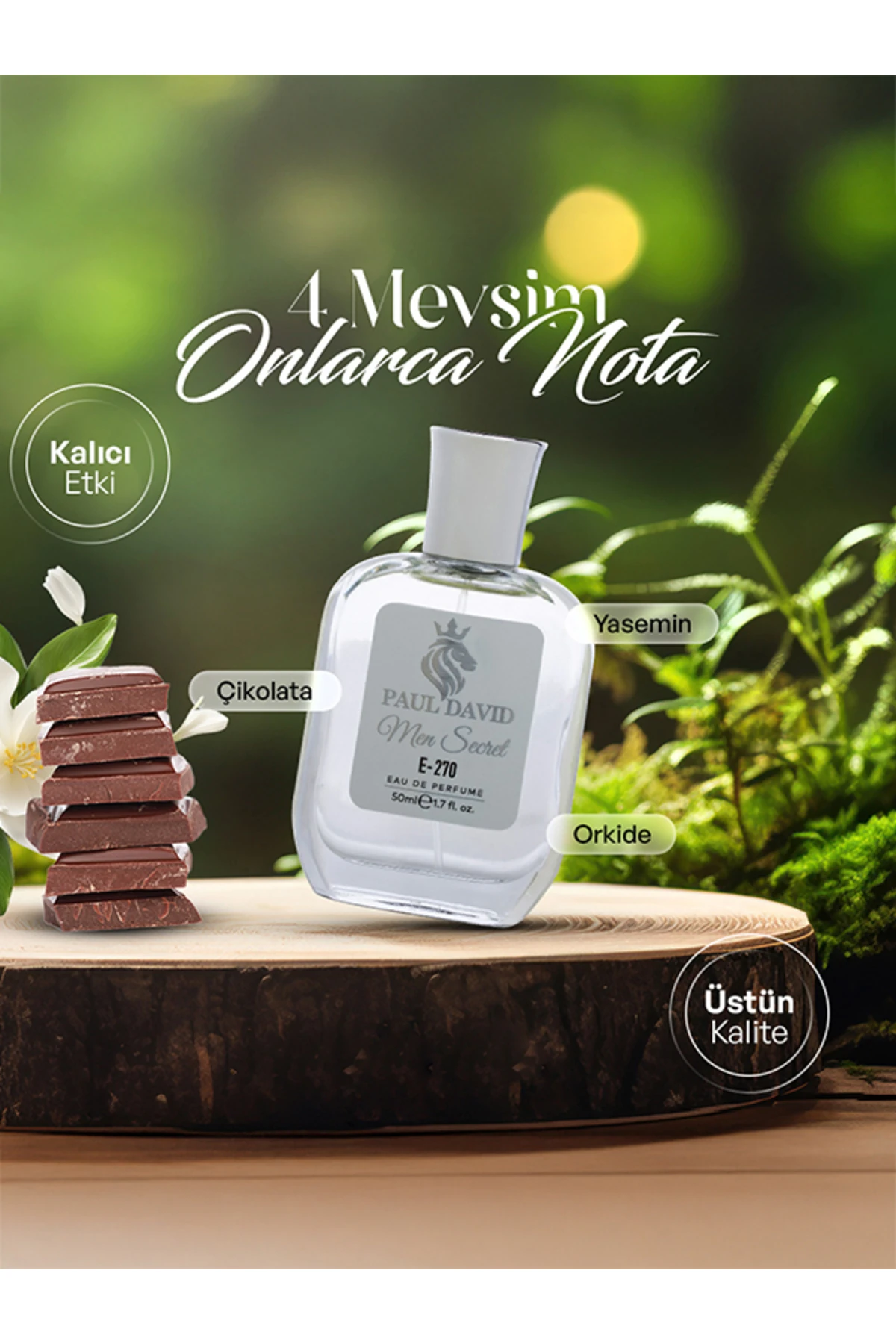 E-270 Oryantal Floral Erkek Parfüm Edp Uzun Süre Kalıcı 50 ml