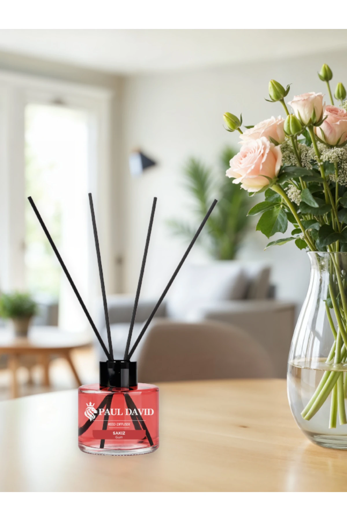 Sakız Yüksek Koku Yayılımlı Dekoratif Bambu Çubuklu Oda Kokusu 145 ml