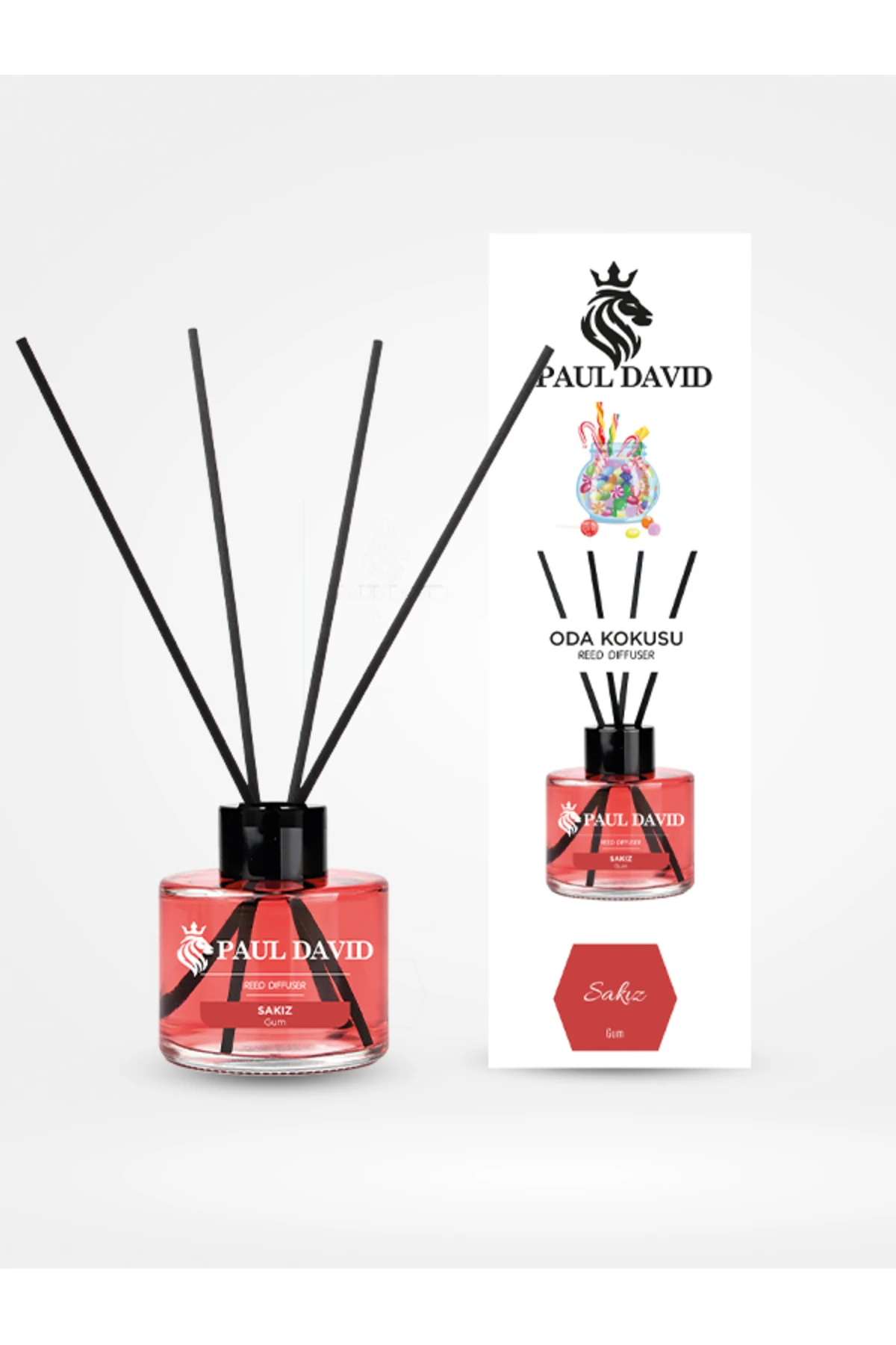 Sakız Yüksek Koku Yayılımlı Dekoratif Bambu Çubuklu Oda Kokusu 145 ml