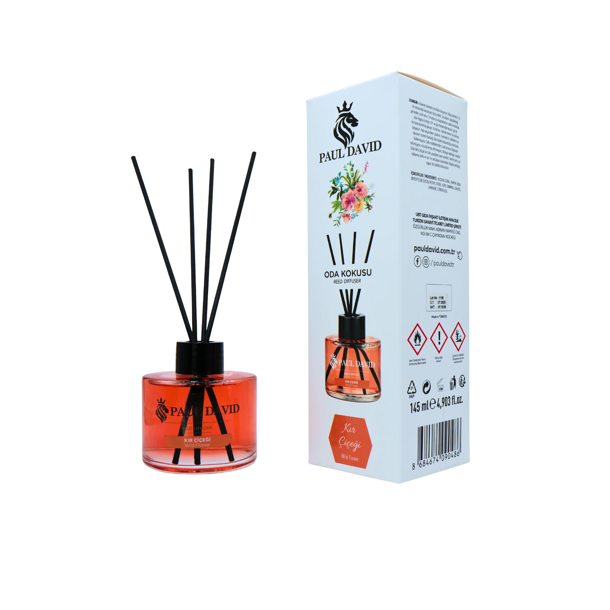 Kır Çiçeği Yüksek Koku Yayılımlı Dekoratif Bambu Çubuklu Oda Kokusu 145 ml image