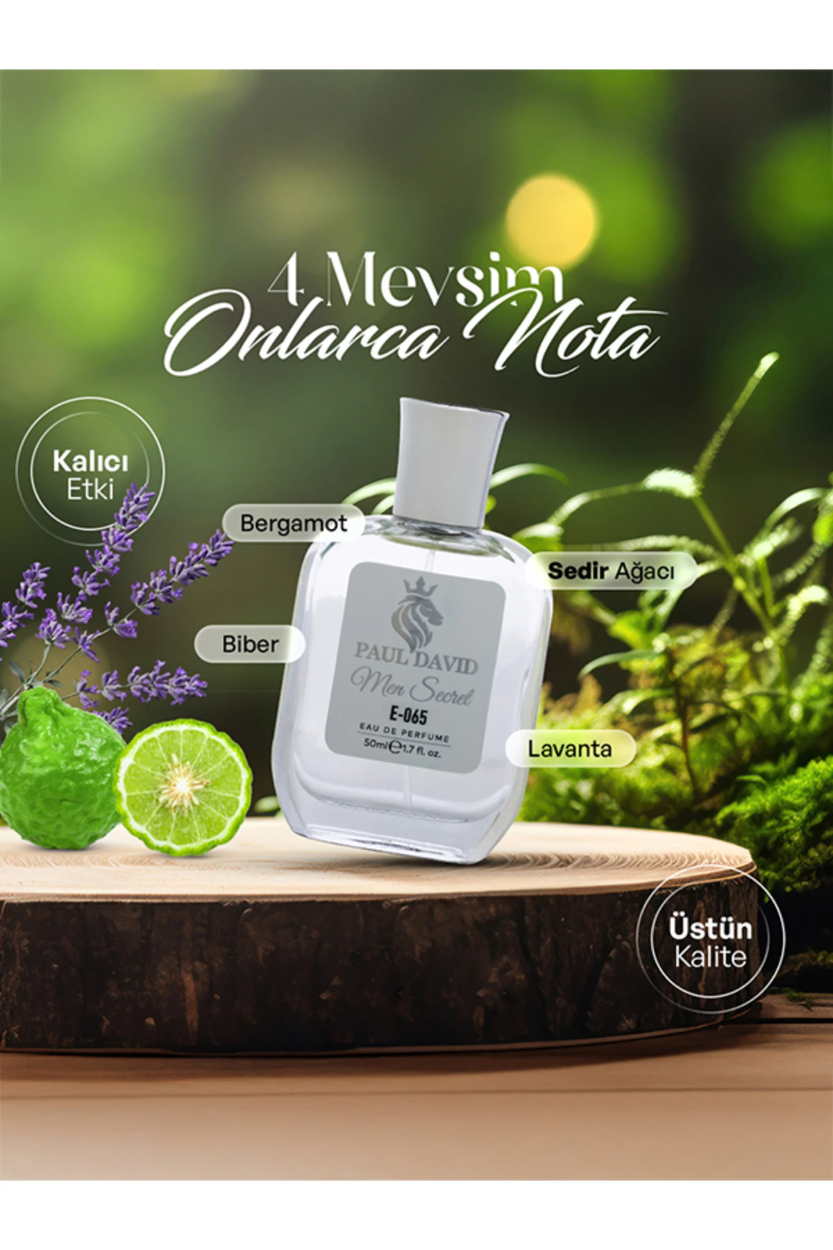 Hediyelik Set Özel Erkek Edp Parfüm Ve Siyah Deri Kartlık - E-065