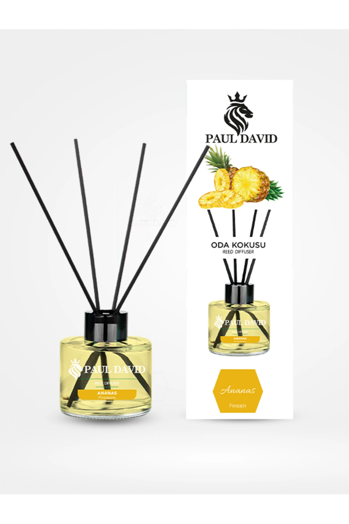 Ananas Yüksek Koku Yayılımlı Dekoratif Bambu Çubuklu Oda Kokusu 145 ml