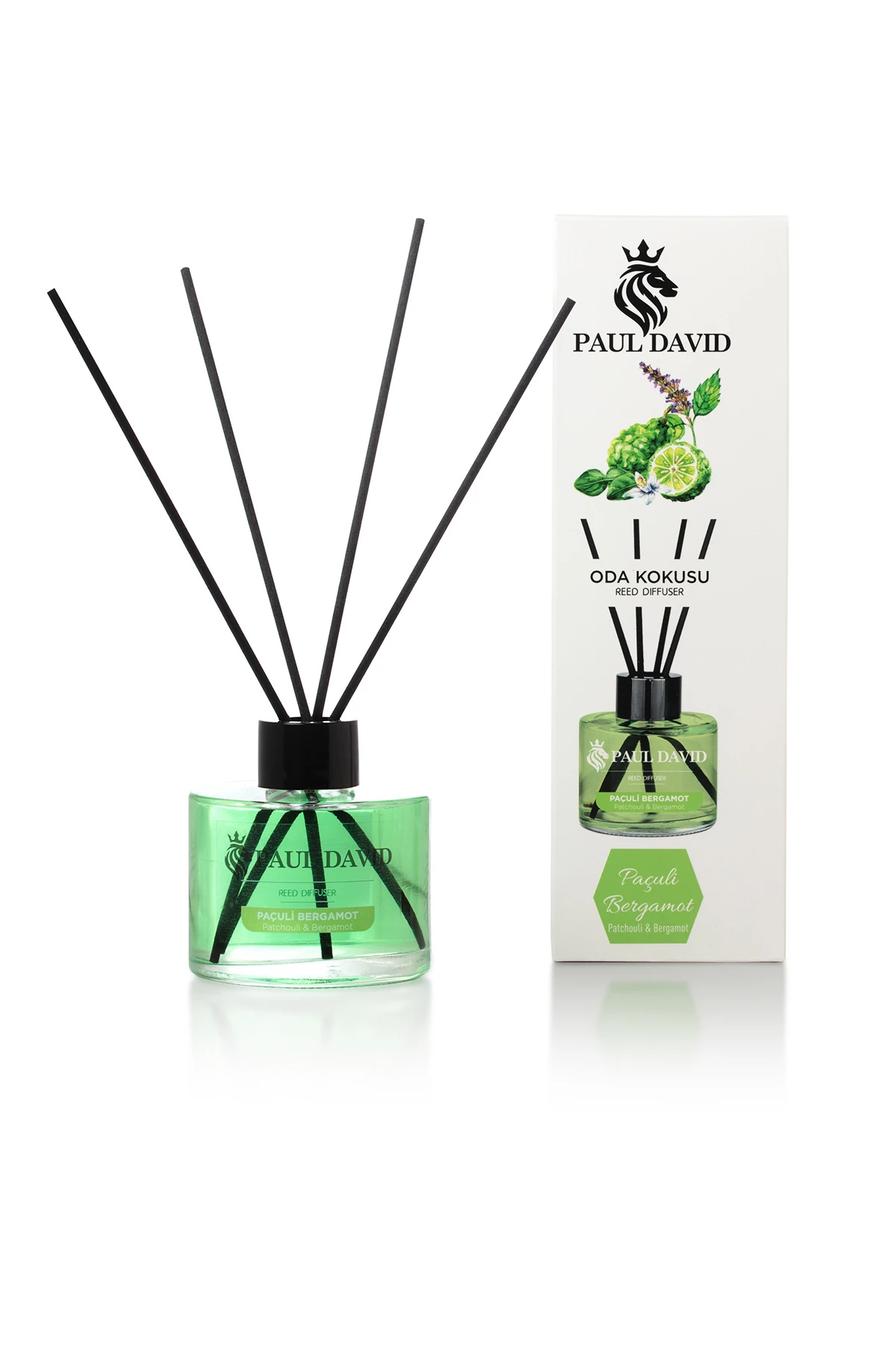 Paçuli & Bergamot Yüksek Koku Yayılımlı Dekoratif Bambu Çubuklu Oda Kokusu 145 ml