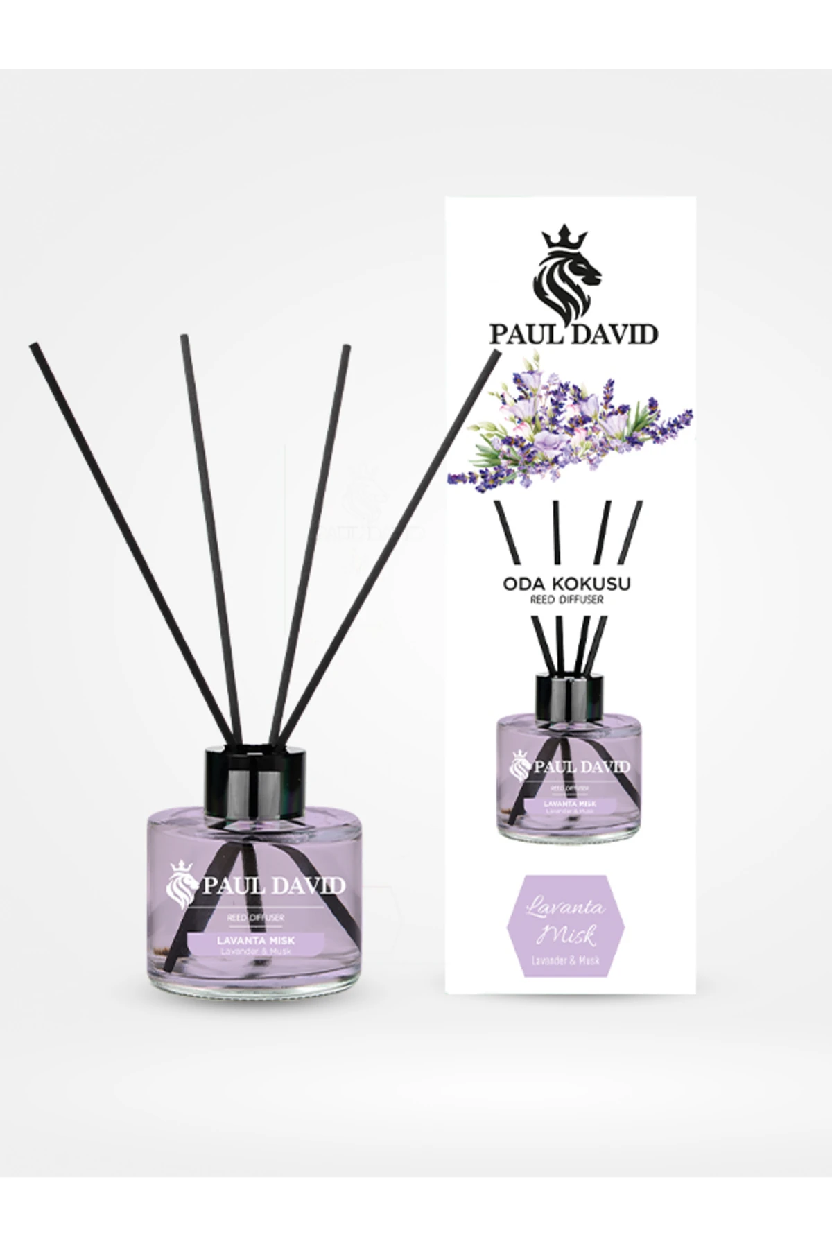 Lavanta Misk Yüksek Koku Yayılımlı Dekoratif Bambu Çubuklu Oda Kokusu 145 ml