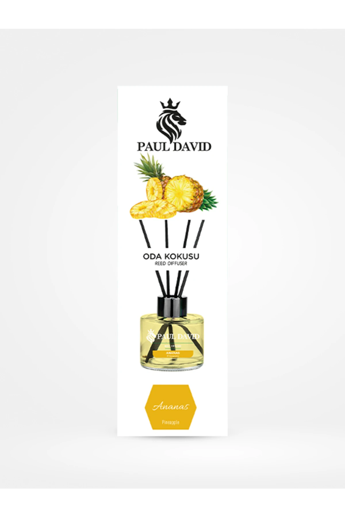 Ananas Yüksek Koku Yayılımlı Dekoratif Bambu Çubuklu Oda Kokusu 145 ml