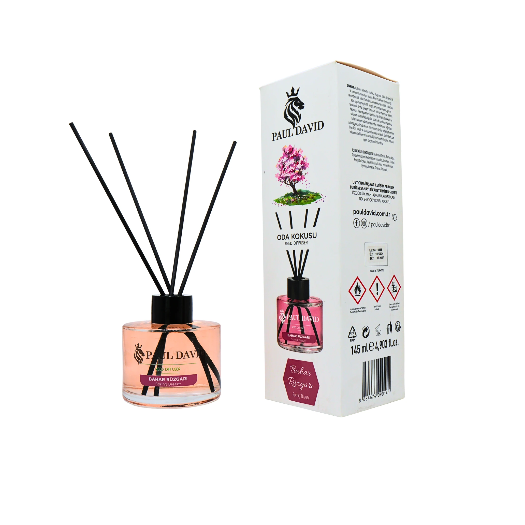 Bahar Esintisi Yüksek Koku Yayılımlı Dekoratif Bambu Çubuklu Oda Kokusu 145 ml image