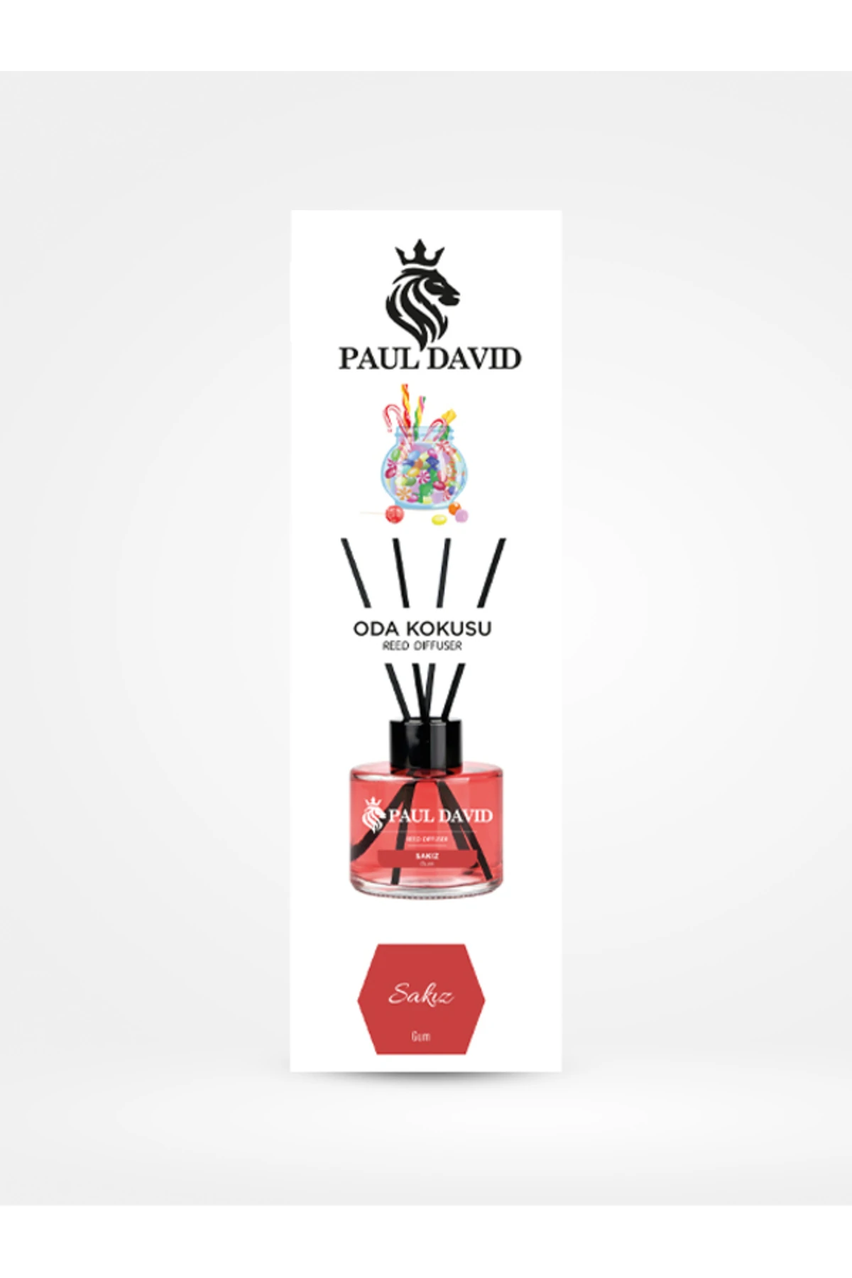 Sakız Yüksek Koku Yayılımlı Dekoratif Bambu Çubuklu Oda Kokusu 145 ml