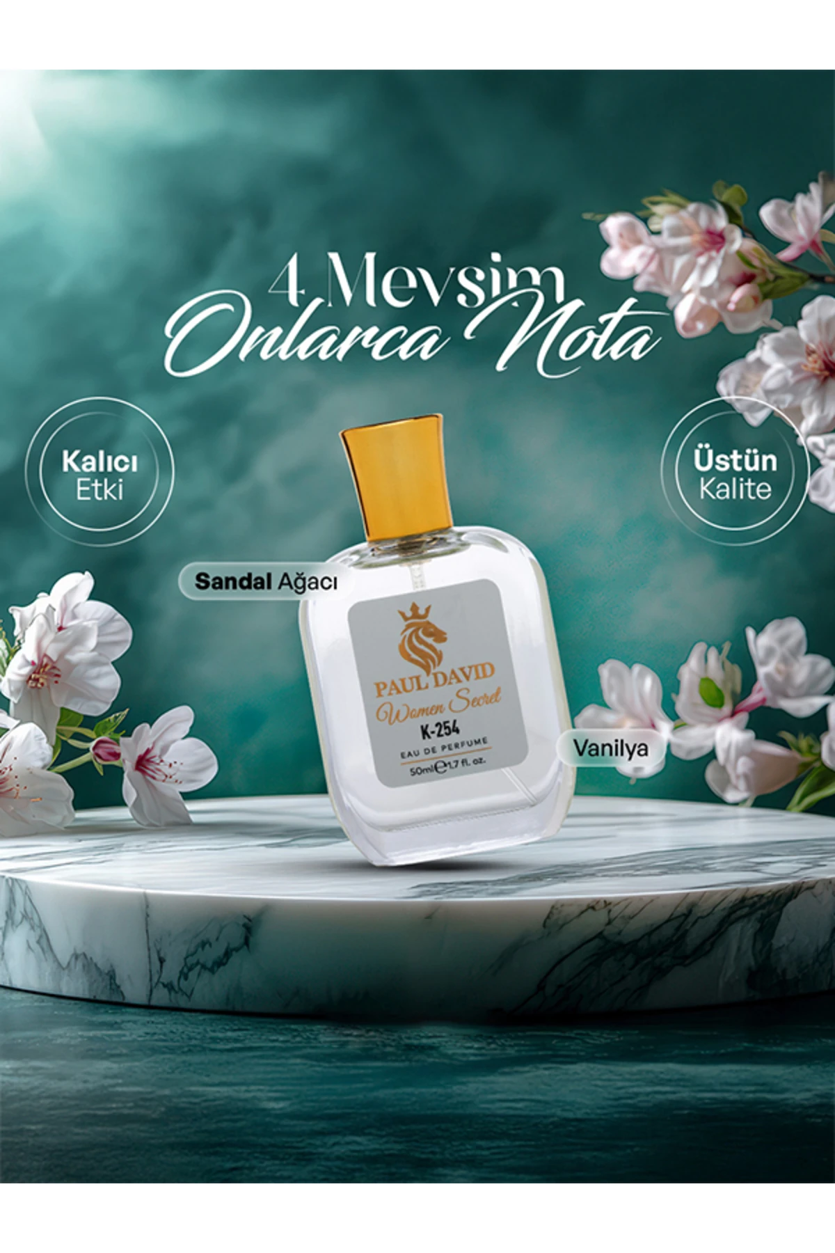 K-254 Oryantal Vanilya Kadın Parfüm Edp Uzun Süre Kalıcı 50 ml