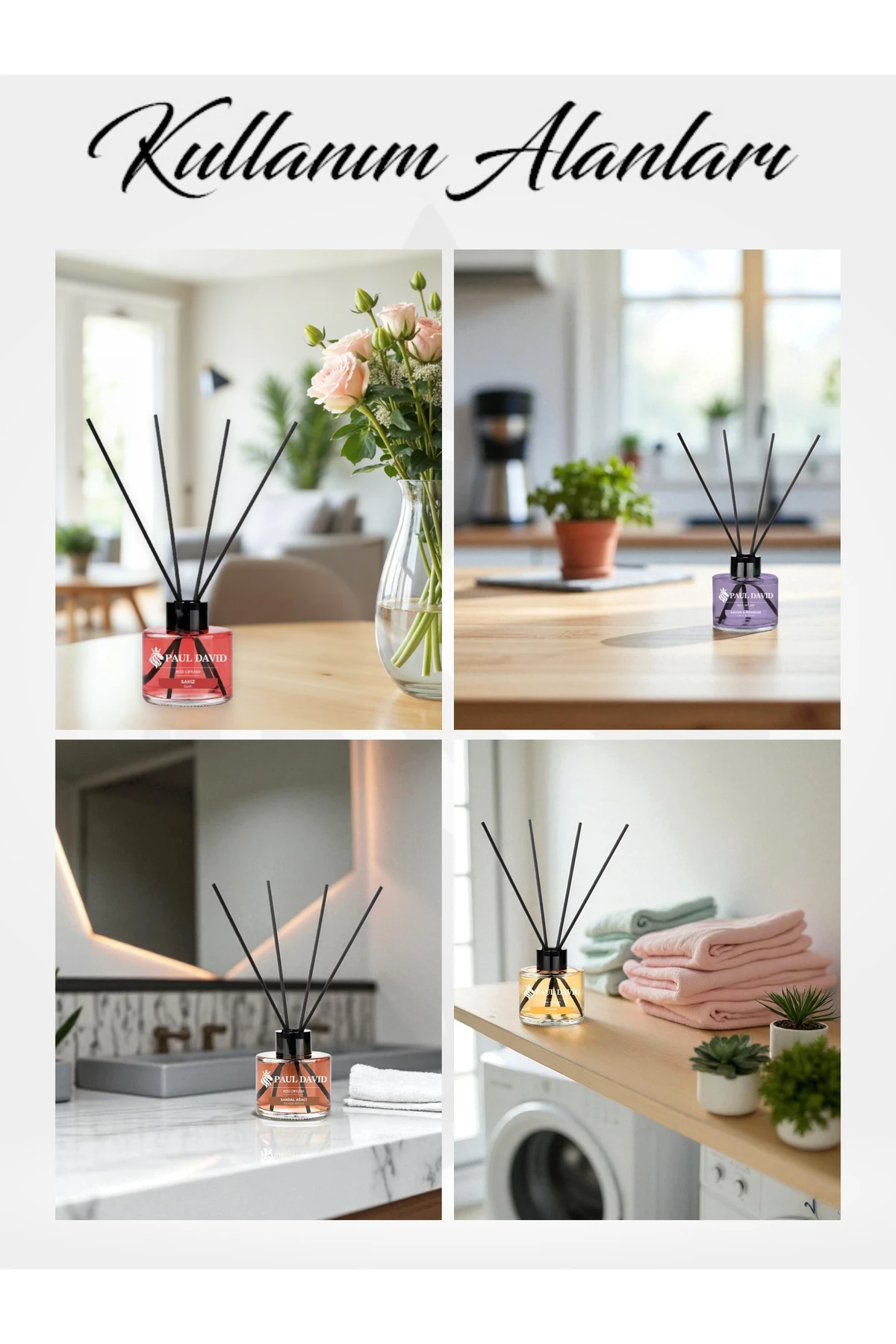 Çilek Bahçesi Yüksek Koku Yayılımlı Dekoratif Bambu Çubuklu Oda Kokusu 145 ml