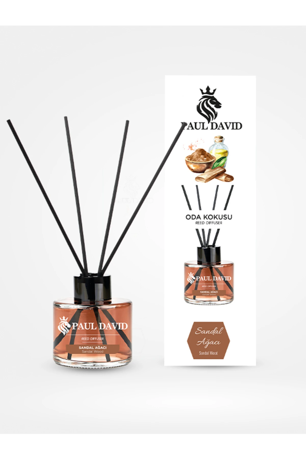 Sandal Ağacı Yüksek Koku Yayılımlı Dekoratif Bambu Çubuklu Oda Kokusu 145 ml