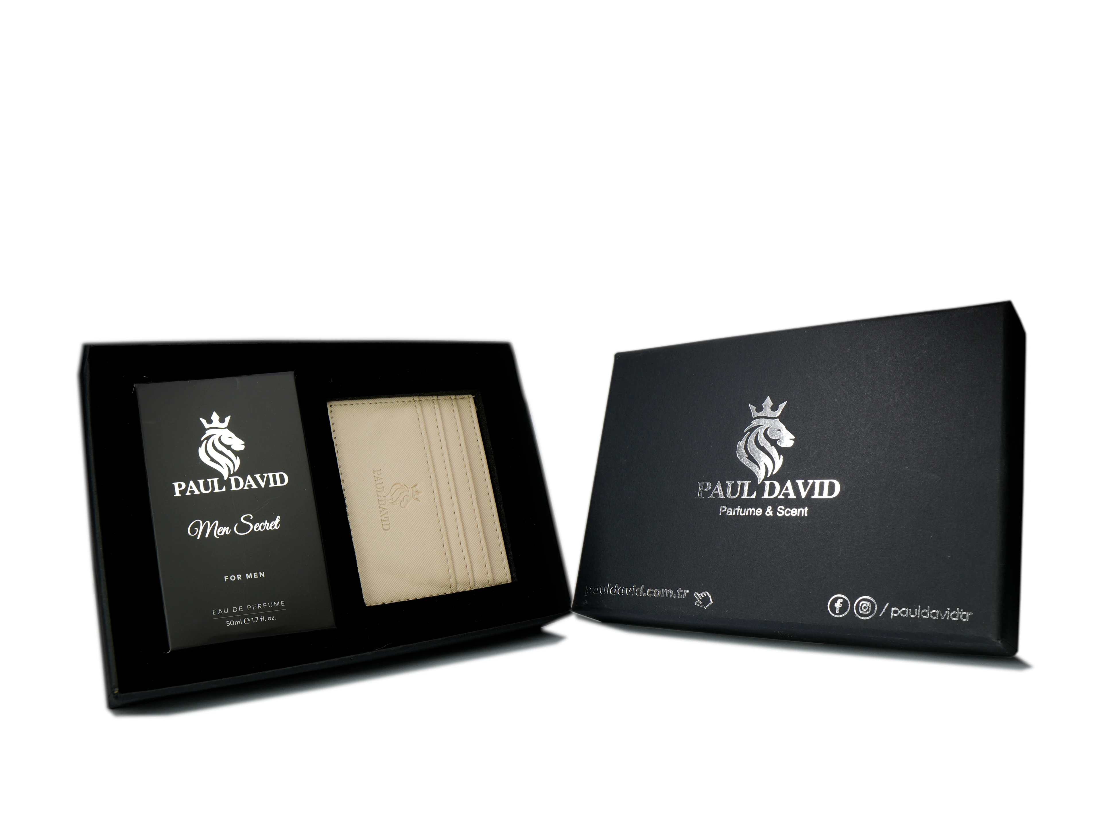 Hediyelik Set Özel Kadın Edp Parfüm Ve Deri Kartlık- Elma, Nilüfer, Yasemin Notalari, K-289-5 image