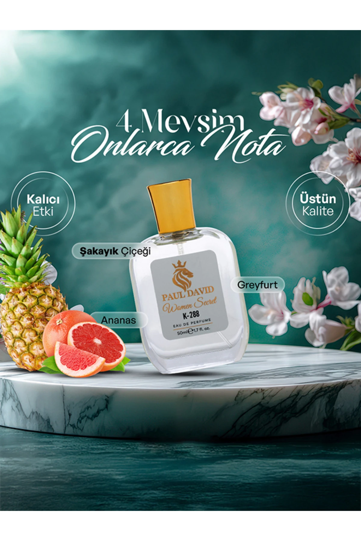 K-288 Çiçek Floral Kadın Parfüm Edp Uzun Süre Kalıcı 50 ml