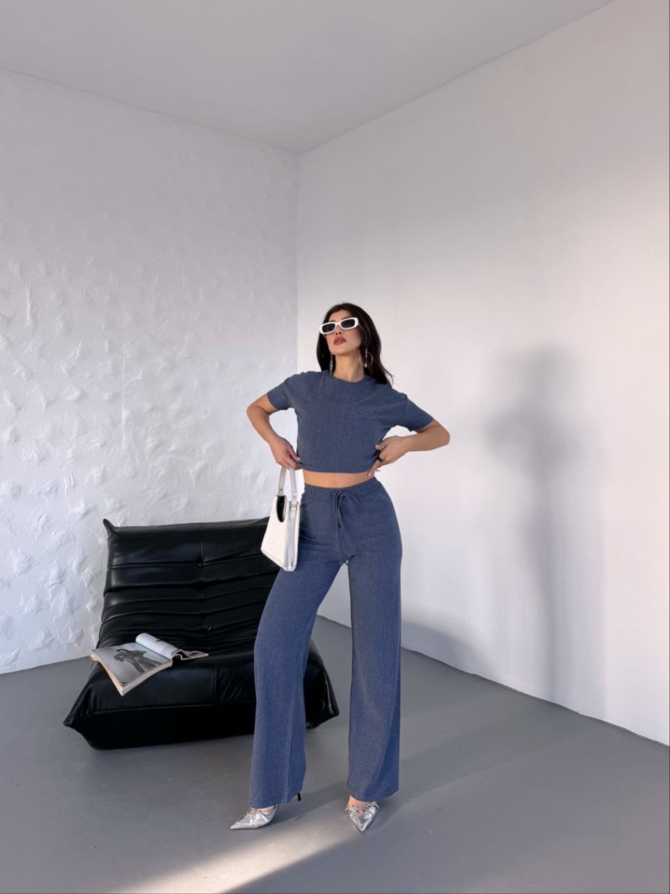 TREE BAR PATTERNED CROP SET
