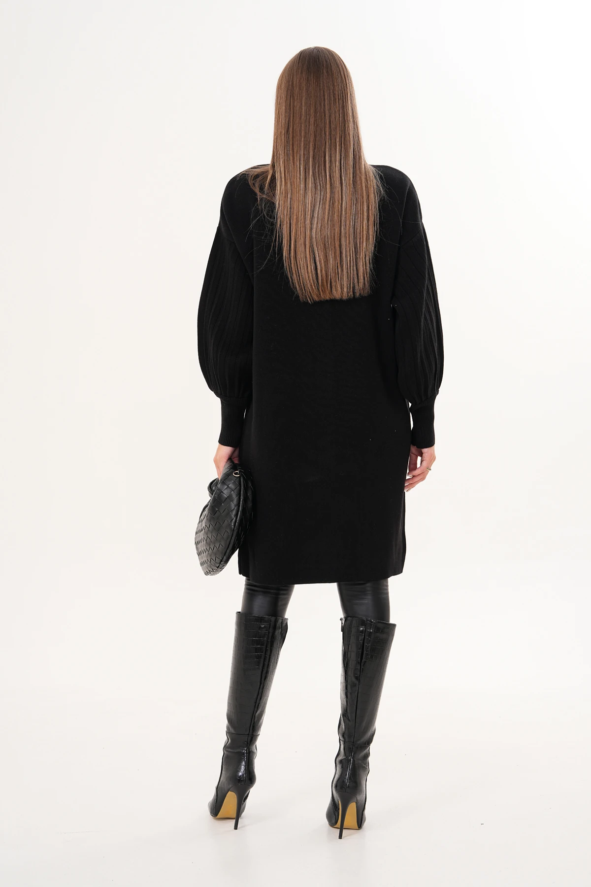 Önü Düğmeli Uzun Triko Hırka