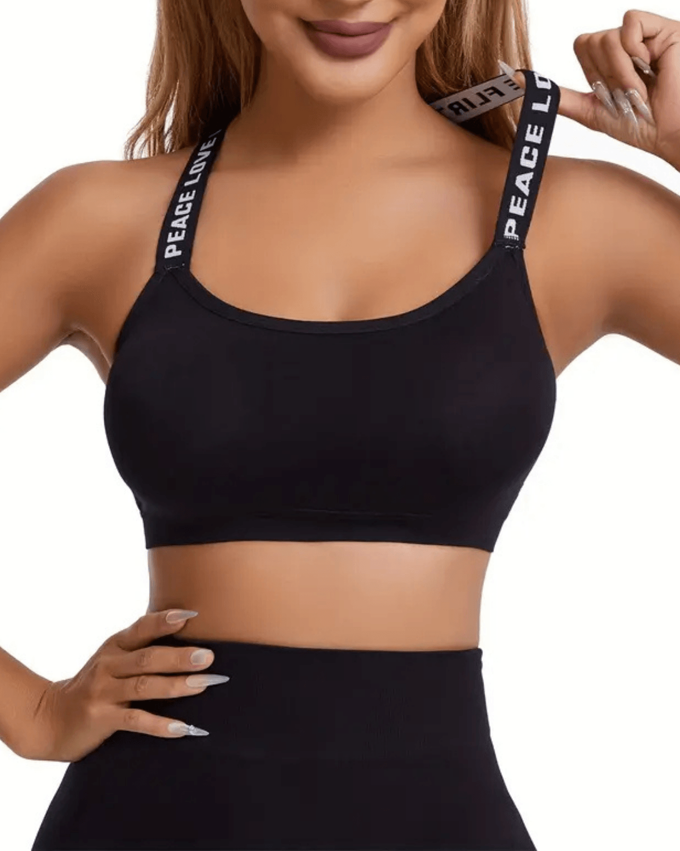 Standart Beden 2 Adet Harfli Spor Sütyeni Rahat ve Nefes Alabilen Spor İç çamaşırı Sütyeni Emici Koşu, Fitness ve Yoga