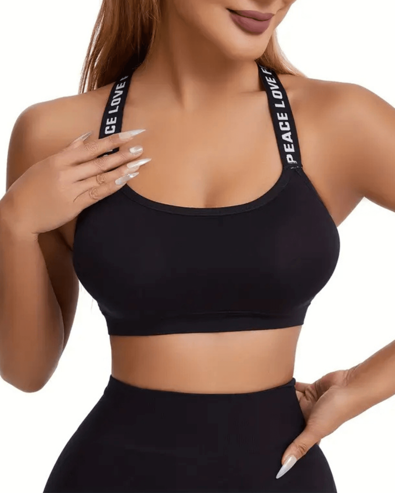 Standart Beden 2 Adet Harfli Spor Sütyeni Rahat ve Nefes Alabilen Spor İç çamaşırı Sütyeni Emici Koşu, Fitness ve Yoga