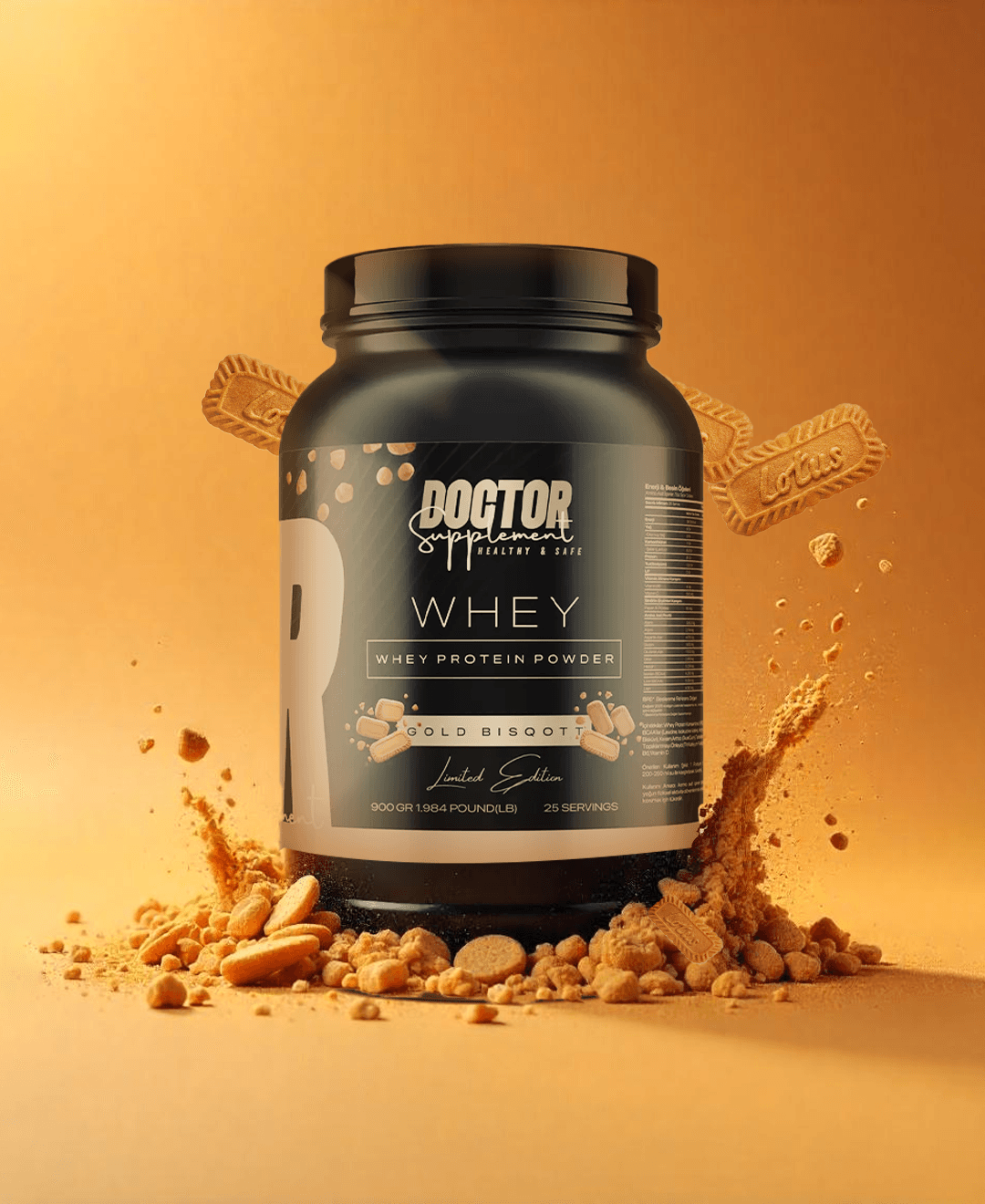 GOLDEN WHEY 900 GR 25 SERVİS LOTUS AROMALI