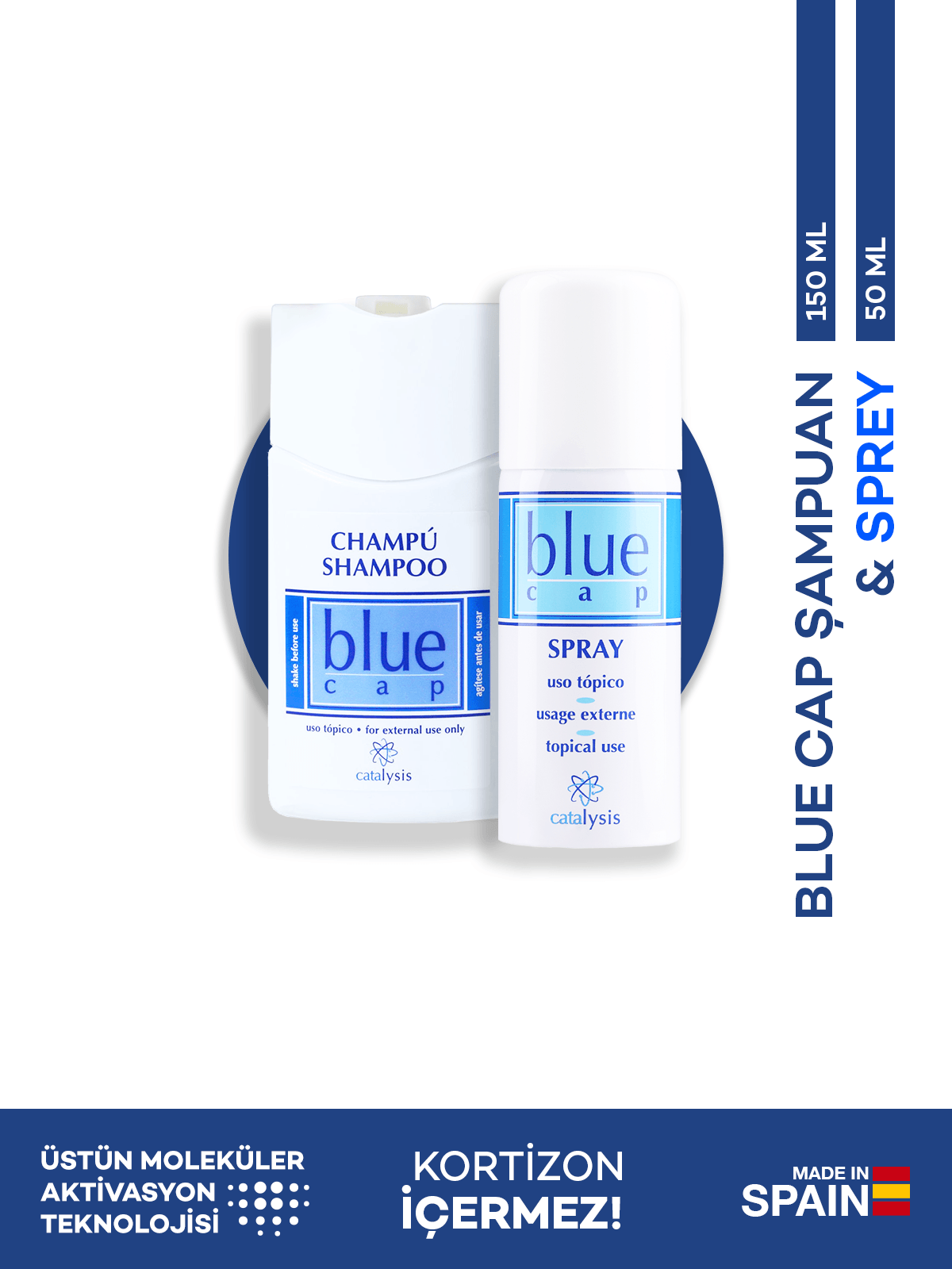 Blue Cap® Şampuan 150 ml + Blue Cap® Sprey 50 ml