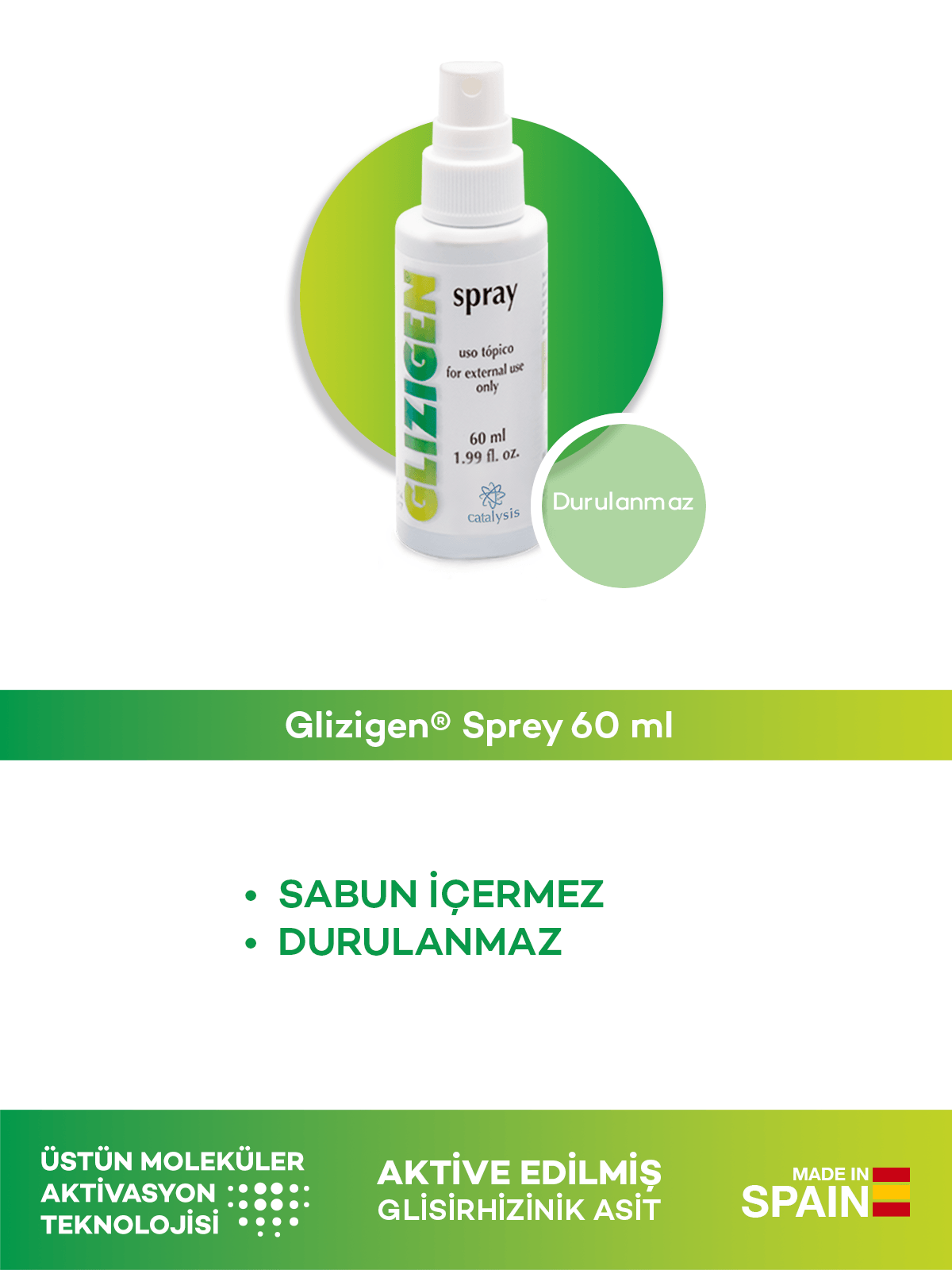 Glizigen® Jel 250 gr + Glizigen® Sprey 60 ml Genital Hijyen Seti