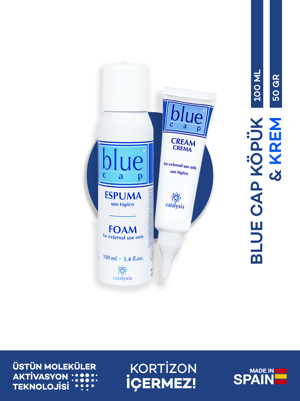 Blue Cap® Krem 50 gr + Blue Cap® Köpük 100 ml