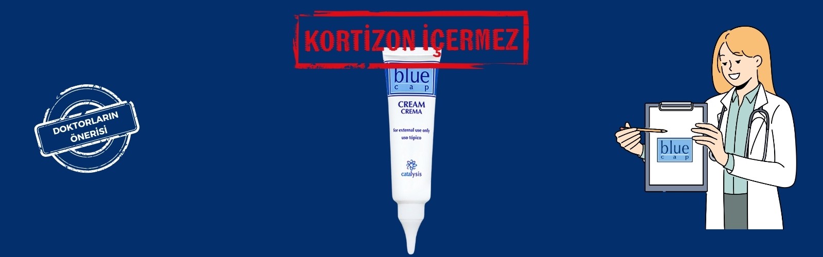 Blue Cap Krem ne işe yarar? | Kızarıklık, Kaşıntı, Pullanma ve Lezyonlara Karşı Kuru Ciltler İçin Kortizonsuz Nemlendirici 