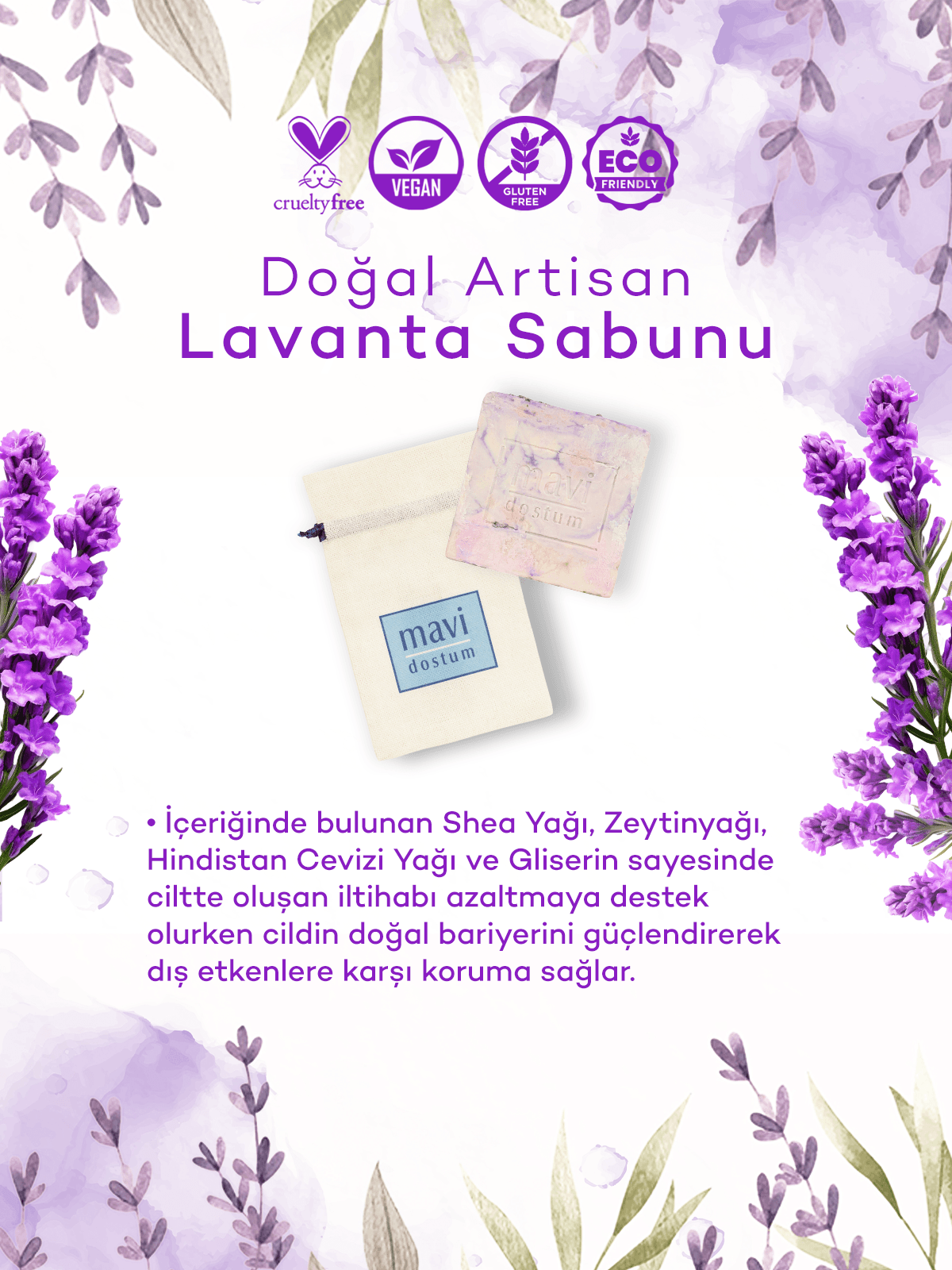 Artisan Lavanta Yağı Sabunu + Artisan Kayısı Çekirdeği Sabunu Avantajlı Set