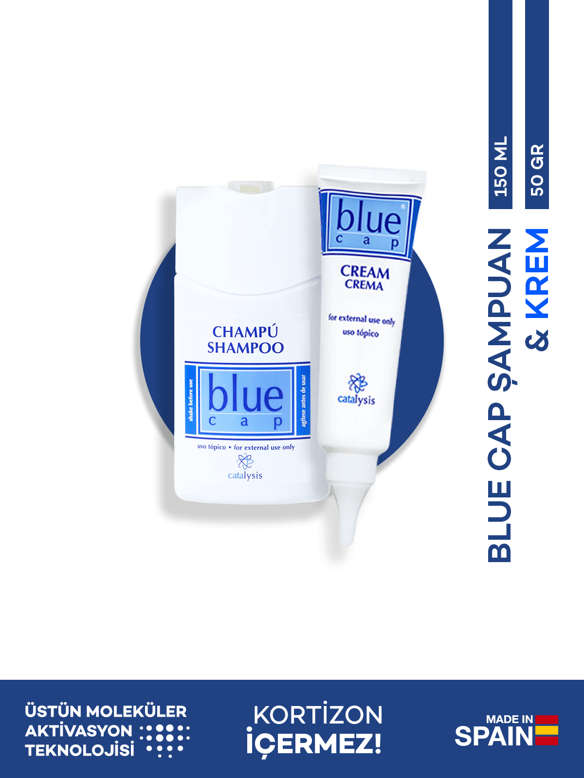 Blue Cap® Krem 50 gr + Blue Cap® Şampuan 150 ml