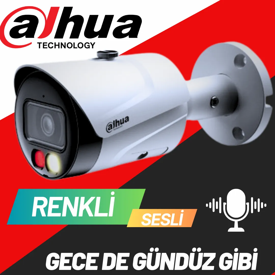 Dahua IPC-HFW1249S-S-IL Smart Dual Light Aydınlatmalı Sesli