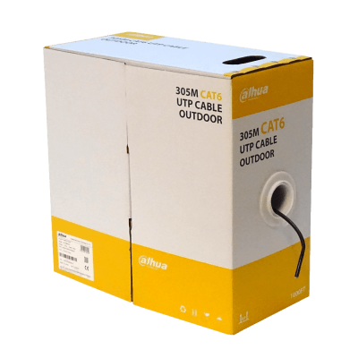 Dahua Outdoor Dış Ortam 305mt Siyah Full Bakır Cat6 Kablo