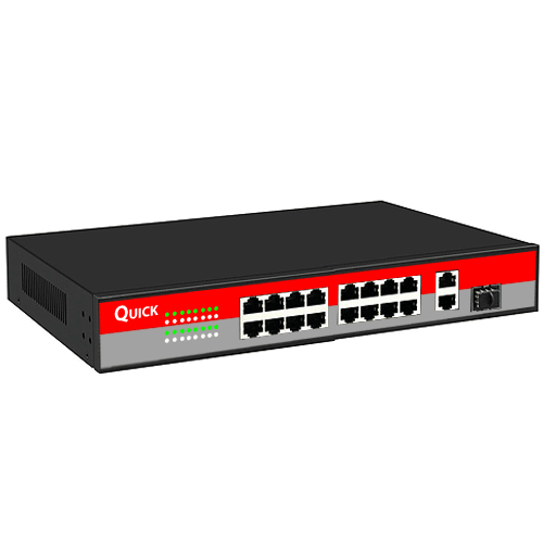 QUICK 16 PORT POE 2 Uplink 250Watt Poe Switch