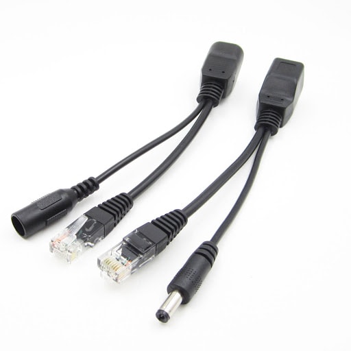 POE Pasif Kablo Çiftli Set DC 24V / 12V
