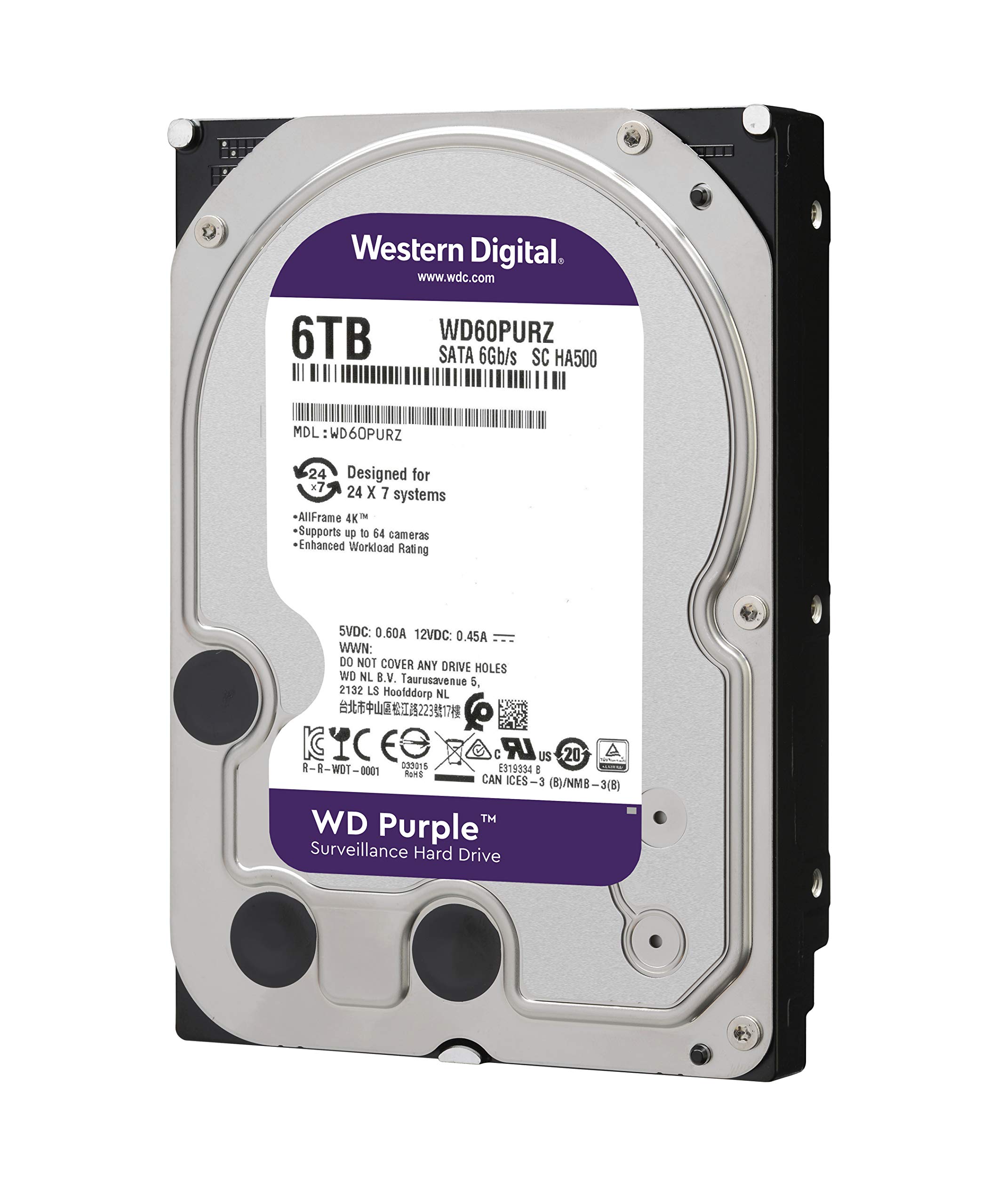 Western Digital Purple 6 TB Güvenlik Kamera Harddiski 7/24