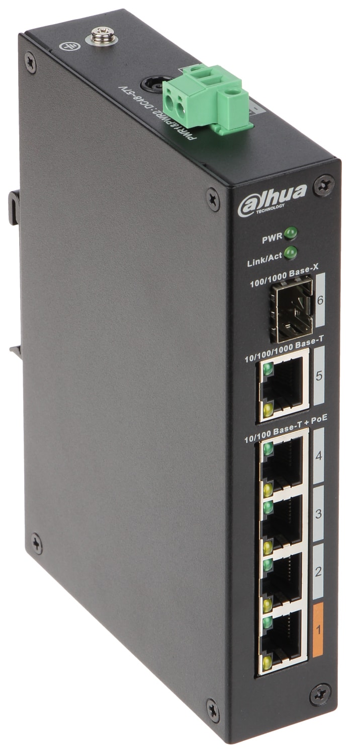 Dahua PFS3106-4ET-60 4 Port Poe 1GE 1SFP Switch