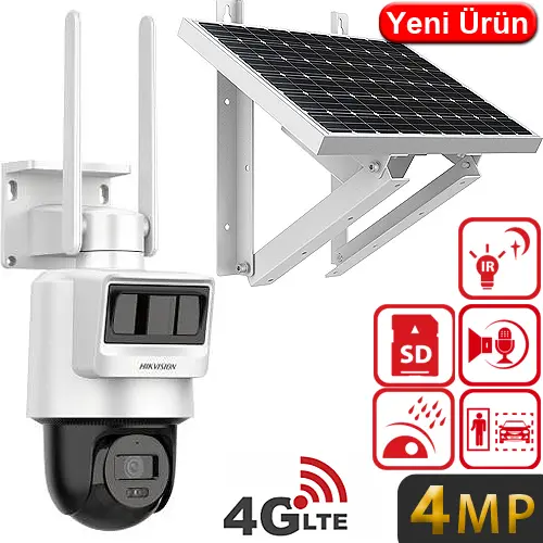 Hikvision DS-2DE2C400IWG-K/4G/C05S10 Renkli Sesli 4MP 4G