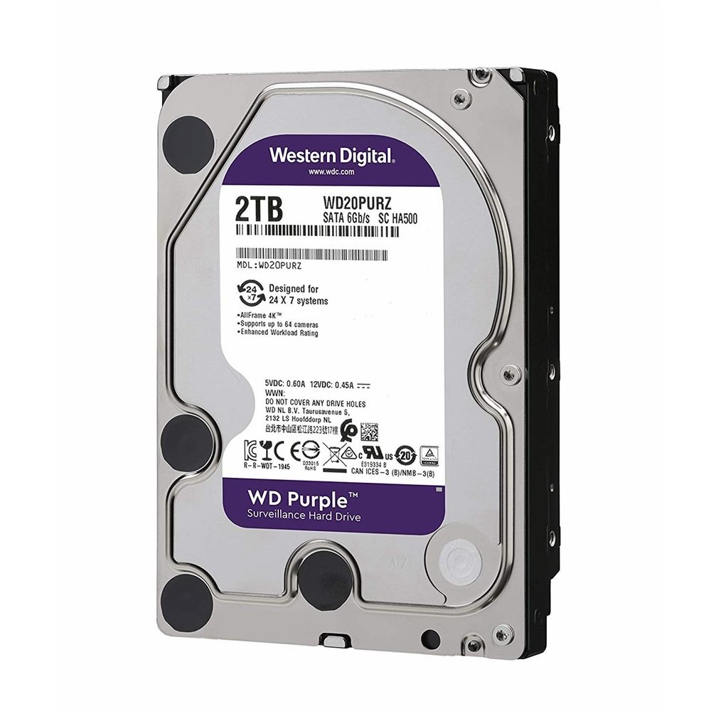 Western Digital Purple 2TB 7/24 Orijinal Distribütör Garantili