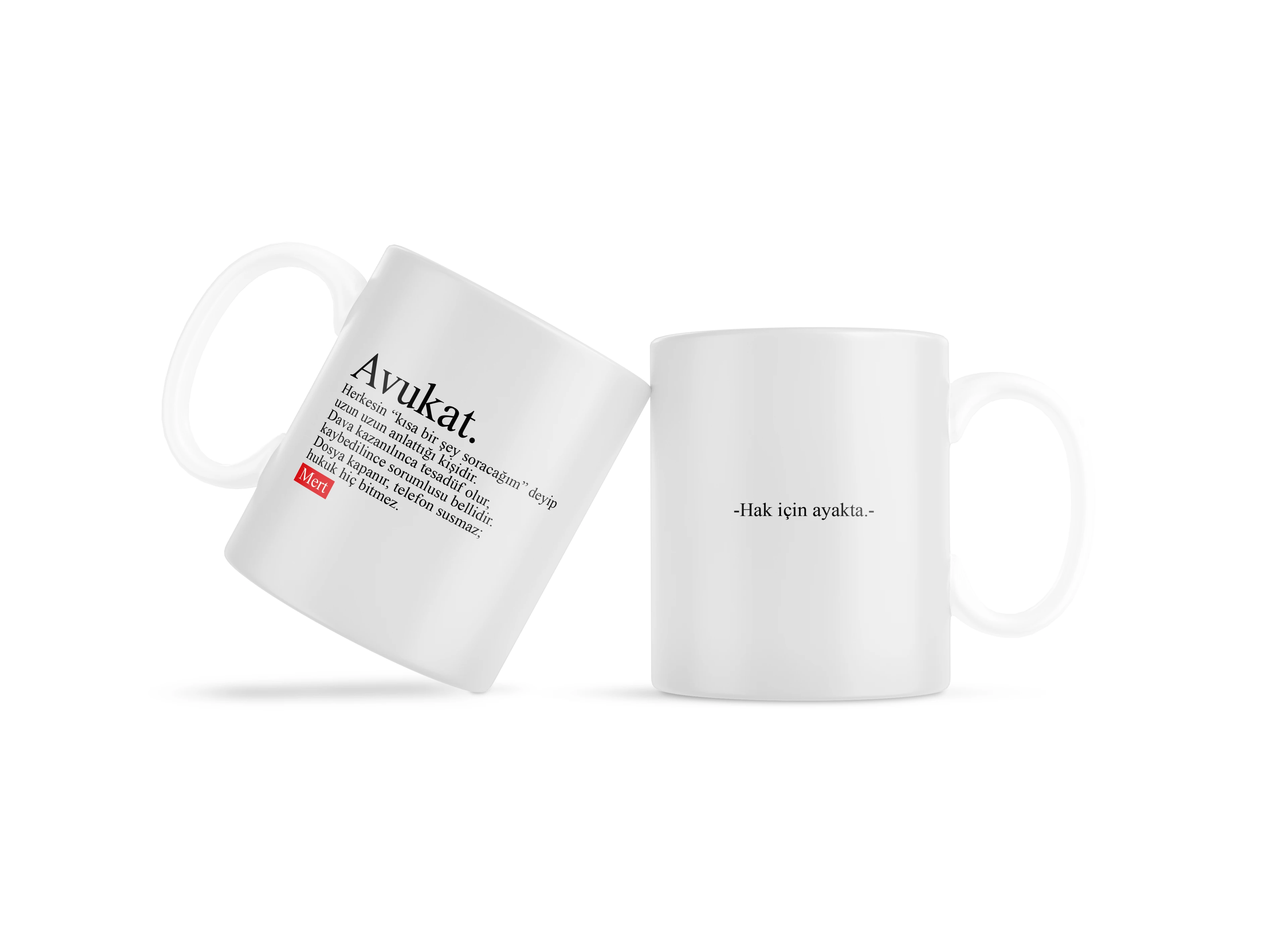 Avukat Nedir Esprili Kupa Bardak