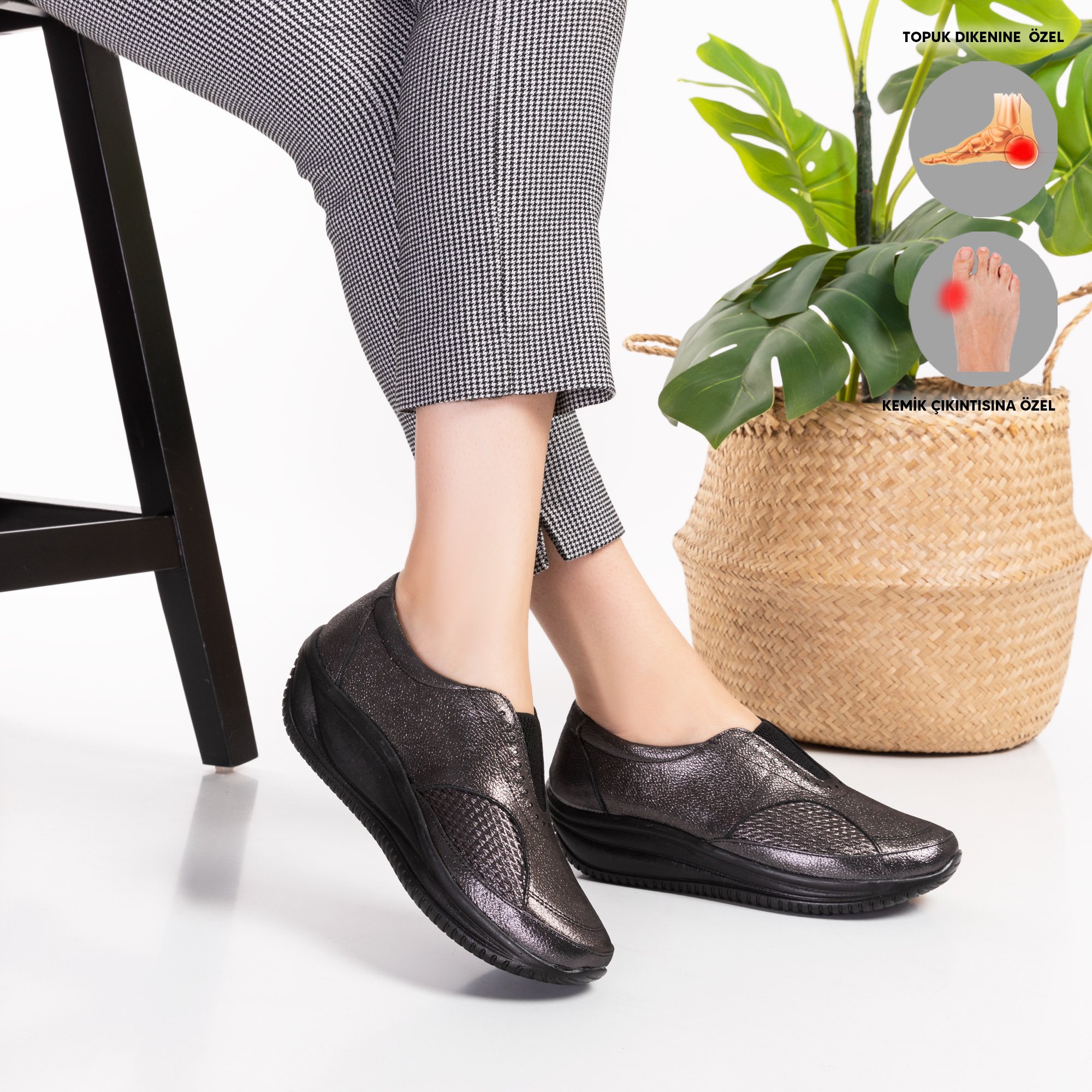 Kadın Ortopedik Deri Ayakkabı