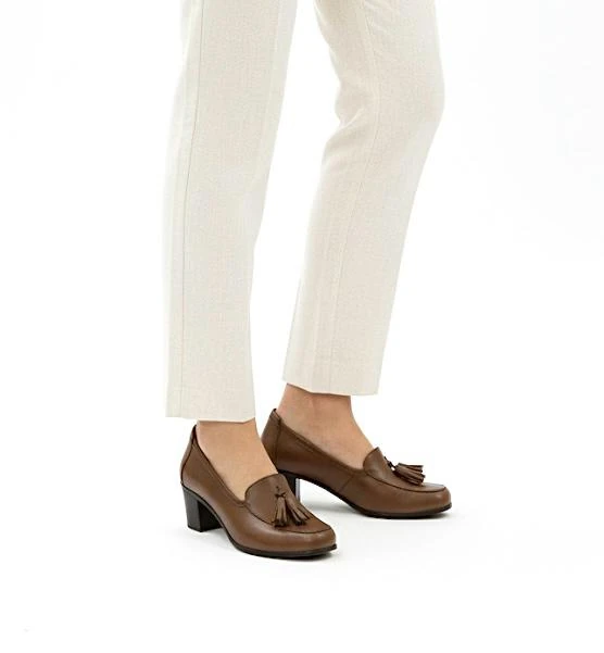 Mira Hakiki Deri Rahat Kalıp Klasik Topuklu Günlük Ayakkabı