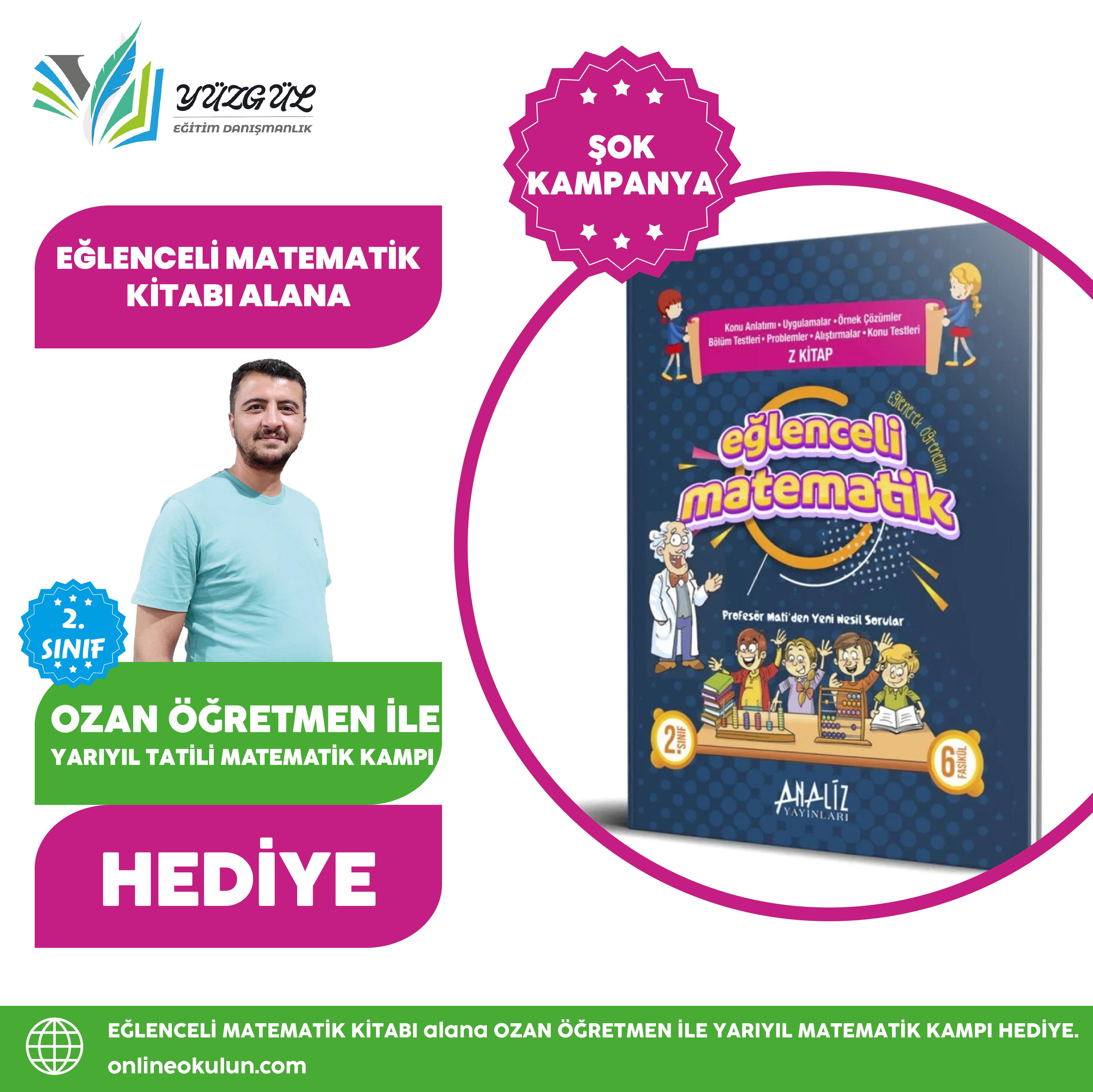 2.Sınıf Prof. Mati ile Eğlenceli Matematik Kitabı Alana Ozan Öğretmen ile 2.Sınıf Yarıyıl Matematik Tatil Kampı Hediye