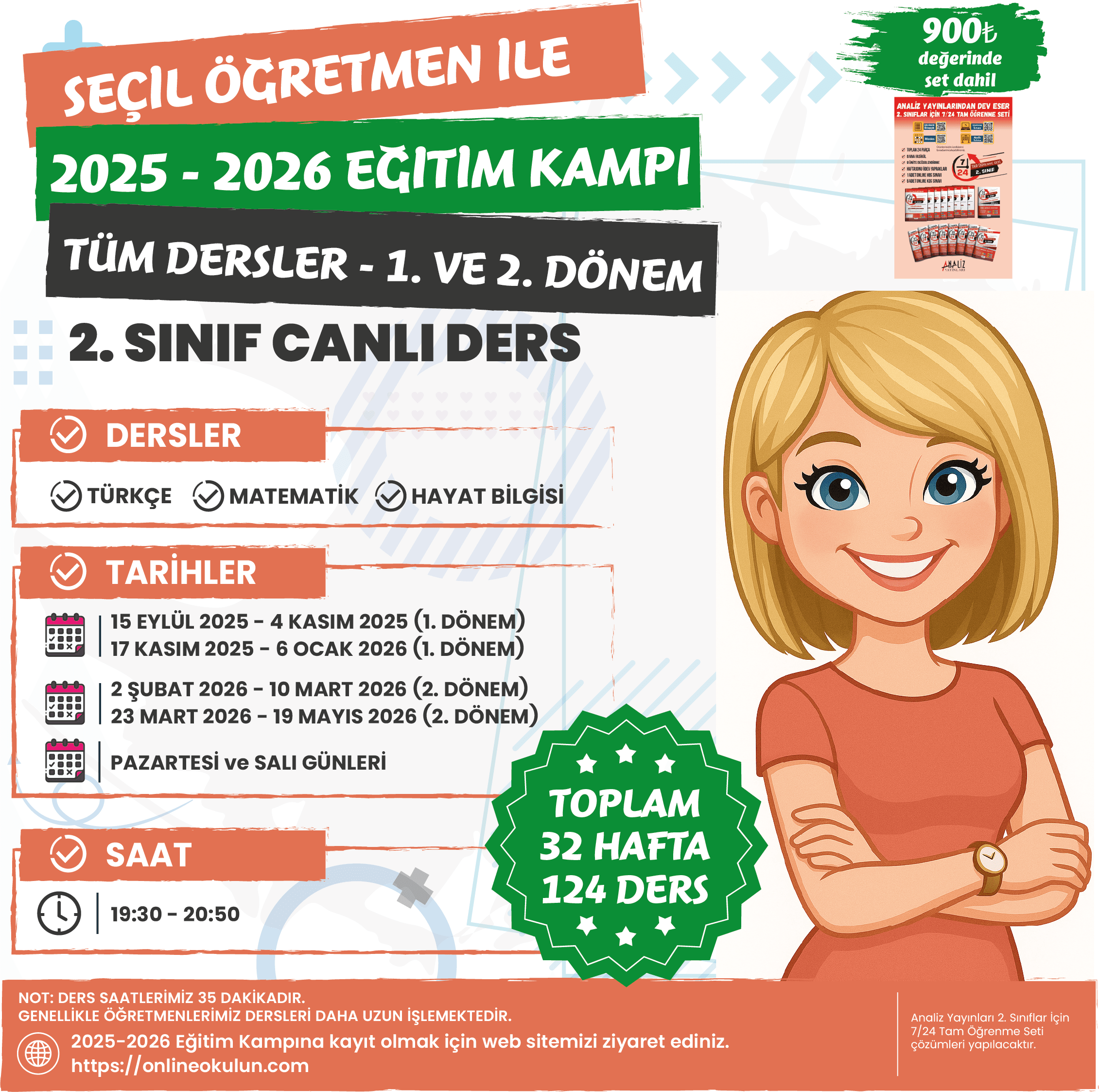 2.Sınıf Seçil Öğretmen ile 2025-2026 Eğitim Kampı Paketi