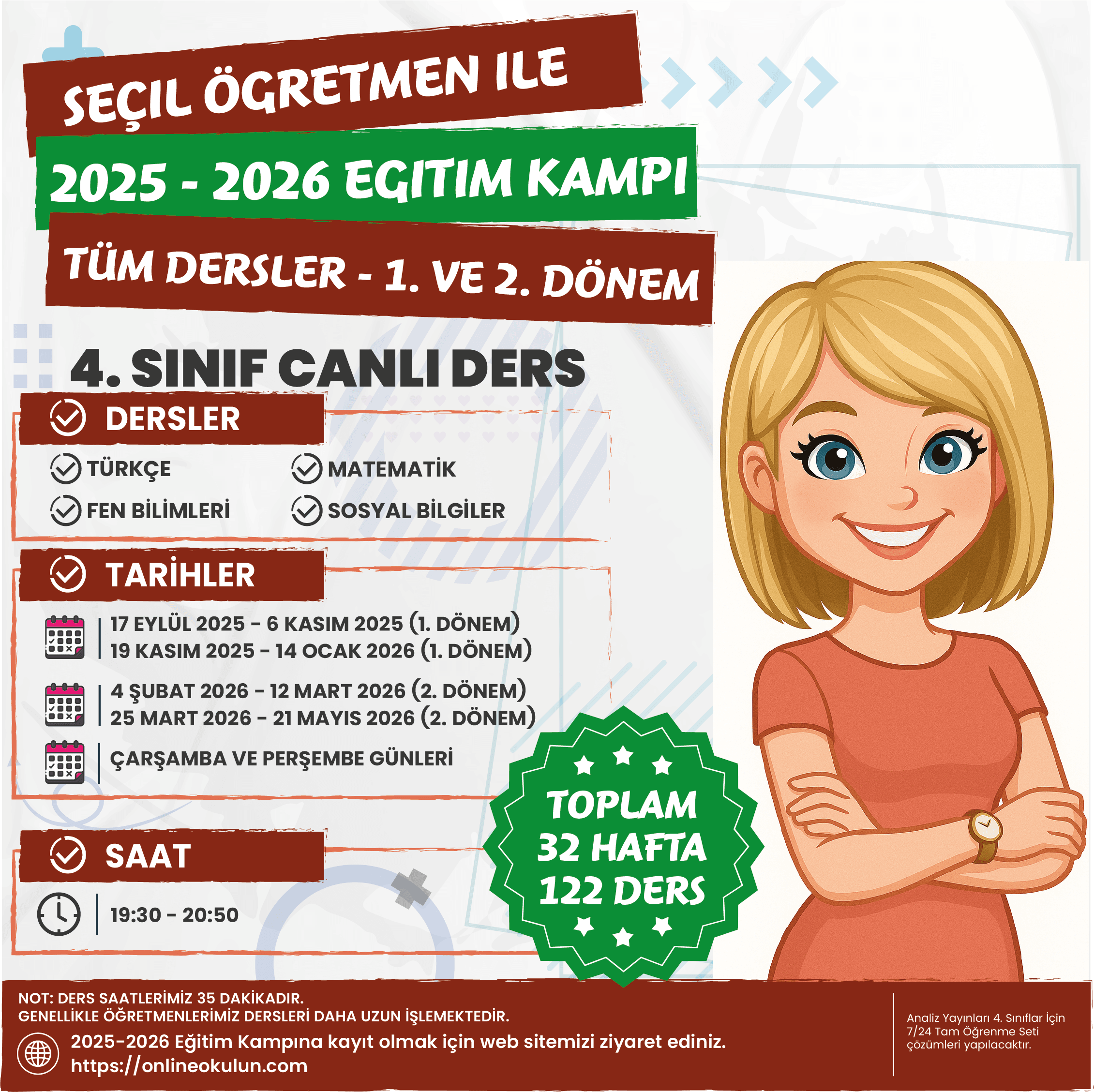 4.Sınıf Seçil Öğretmen ile 2025-2026 Eğitim Kampı